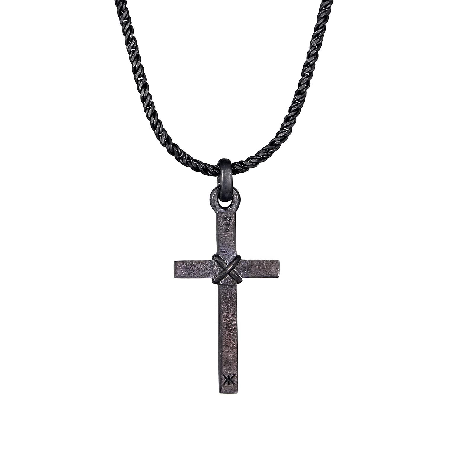 Kuzzoi Men's Cross Pendant Necklace - 925 Sterling Silver Religious Jewelry with 25mm Shiny Polished Cross & Cord Chain - Perfect for Daily Wear, Gifts, Church Events and Special Occasions