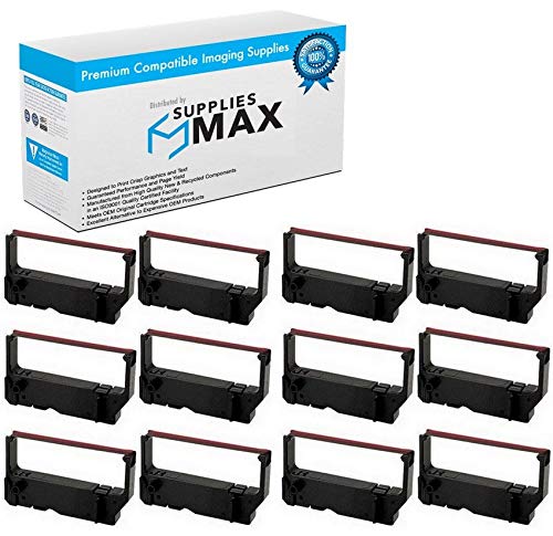 Compatible Replacement Ribbon for Star MP-200 SP-200 SP-500 POS Printers - Black/Red Ink (12 Pack) - RC-200BR_12PK - Ideal for Retail Stores, Restaurants & Office Receipt Printing