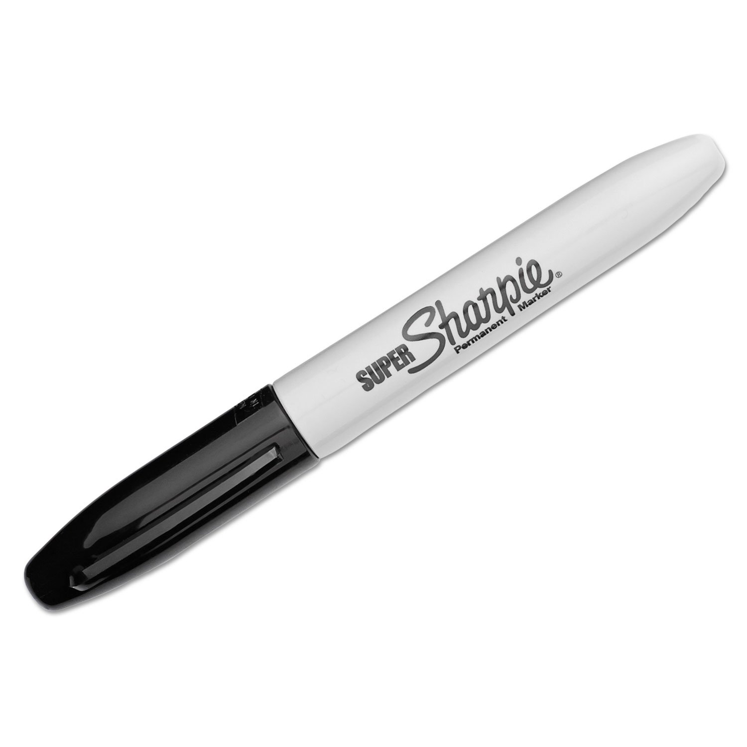 Sharpie 33001 Super Permanent Markers, Fine Point Black Ink, Pack of 12 - Ideal for Office, School, Art Projects & DIY Crafts