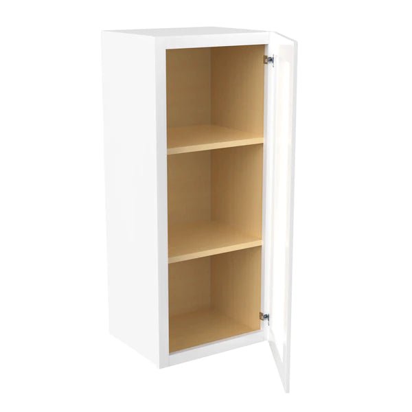 36 Inch Wall Cabinet - 15W x 36H x 12D - Aria White Shaker Style RTA Kitchen Storage - Perfect for Bathroom, Laundry Room or Garage Organization