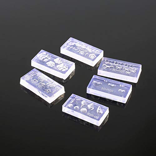 6Pcs Fashionable Nail Art Stencils - Alphabet & Design Manicure Decoration Molds for Professional & DIY Nail Carving Kits | Perfect for Salon, Home Use & Nail Art Enthusiasts