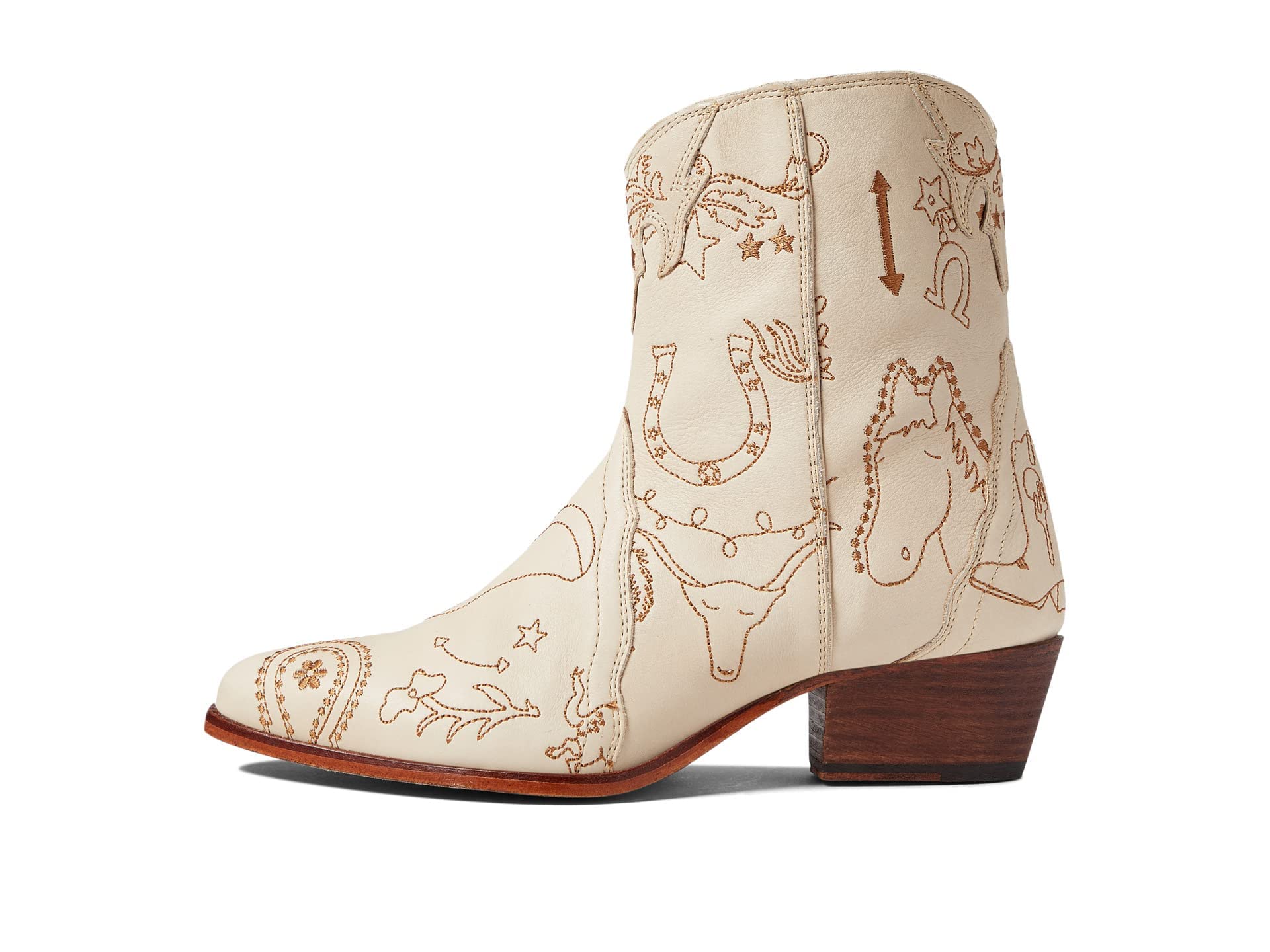 Free People New Frontier Doodle Boots - Women's Boho Western Ankle Booties for Fall & Winter | Perfect for Music Festivals, Date Nights & Casual Outfits