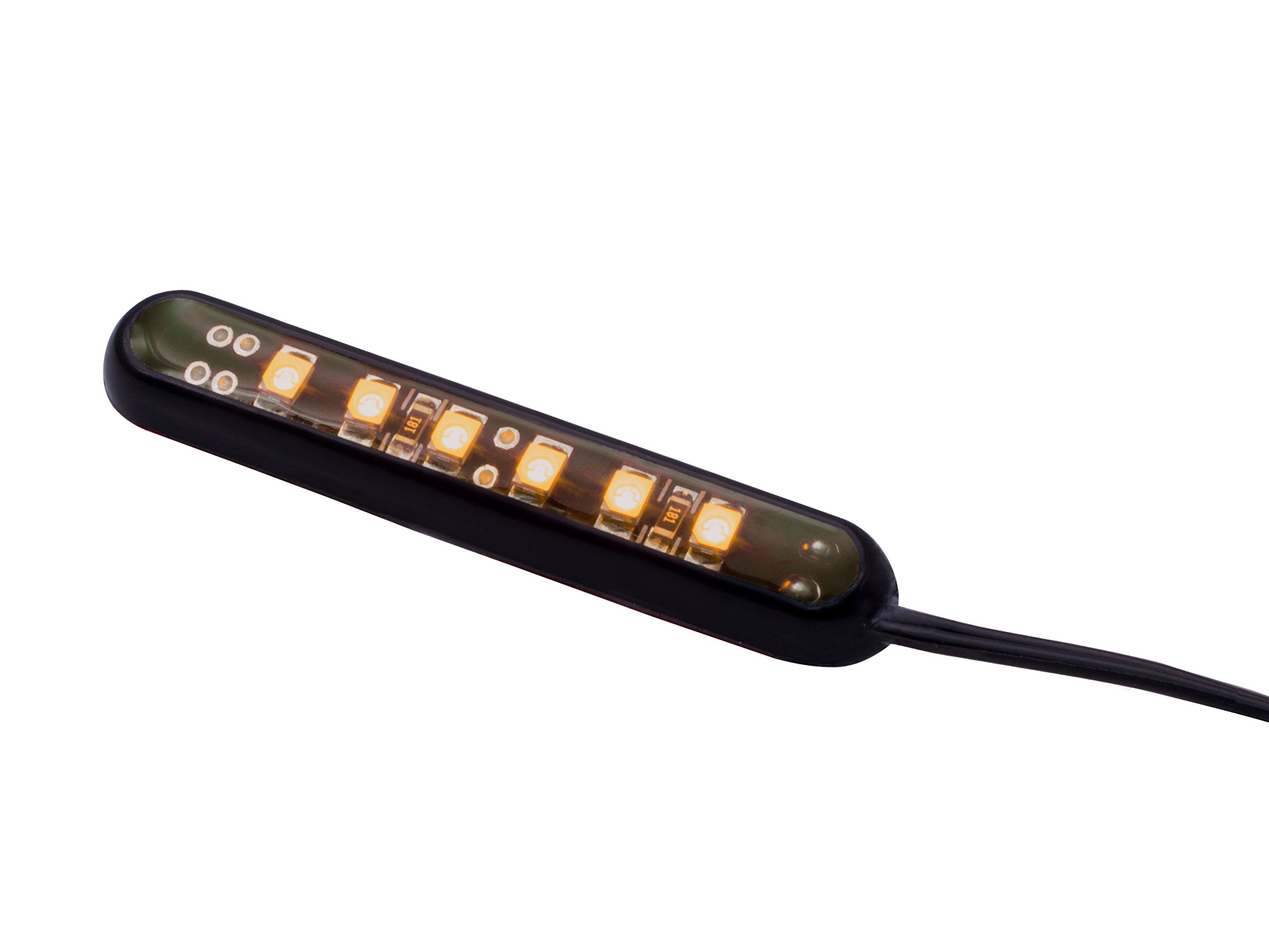Oznium LED Modules - Straight Black with Amber LED Lights for Cars, Boats & Home Decor | High Brightness, Energy Efficient