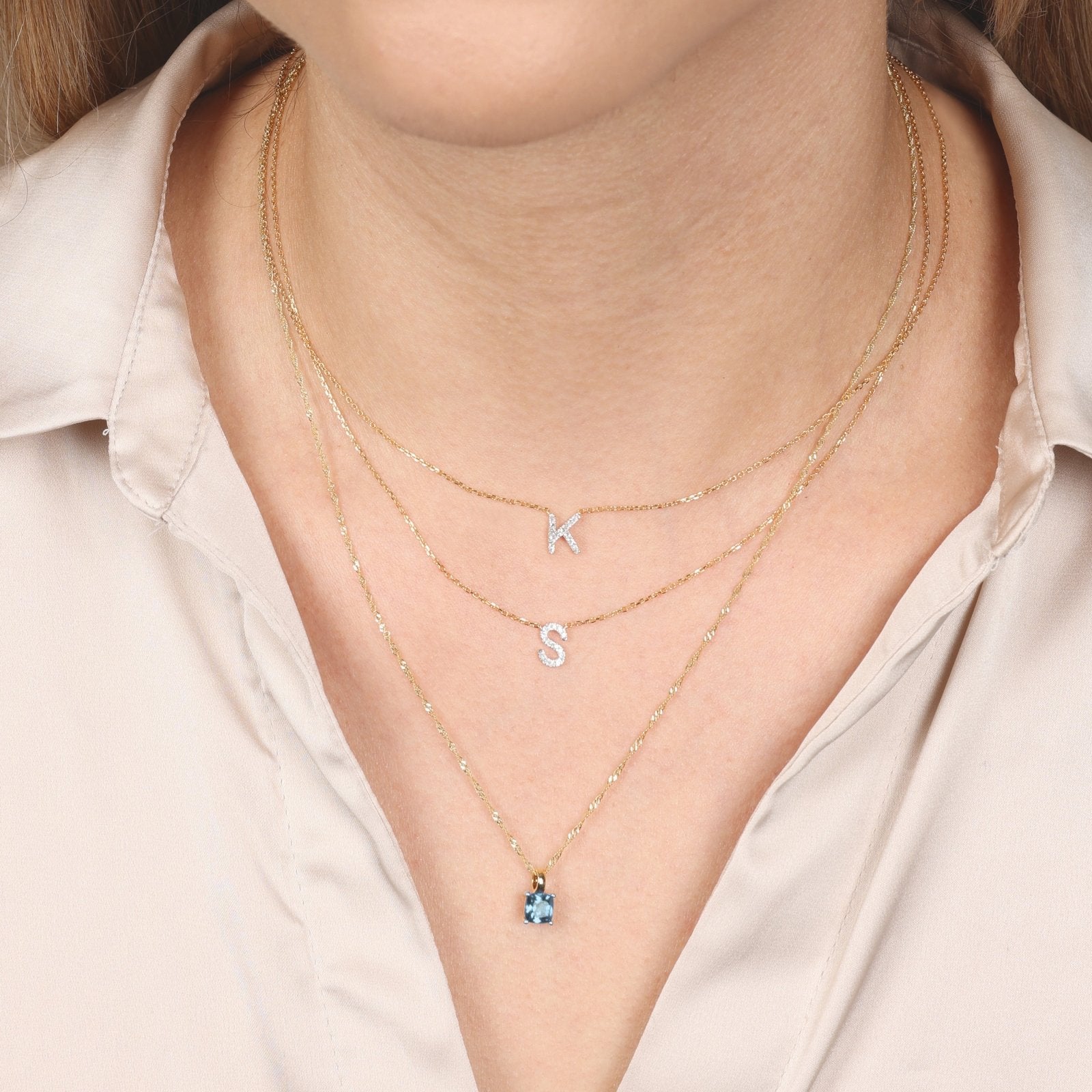 14k White Gold Cushion Cut Blue Topaz Pendant Necklace - Elegant Jewelry Gift for Women, Perfect for Weddings, Anniversaries & Special Occasions