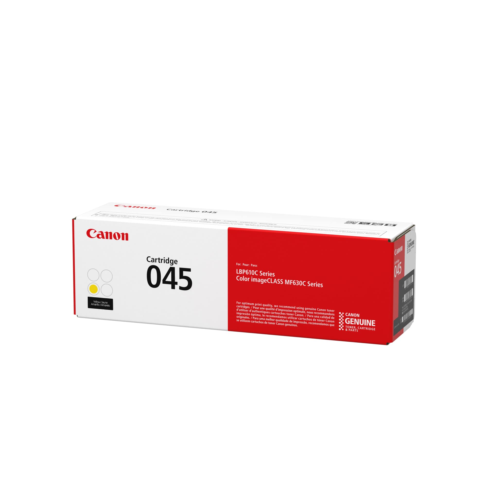 Genuine Canon 045 Yellow Toner Cartridge - High-Quality Replacement for Canon Printers - Perfect for Office, Home, and Business Printing Needs