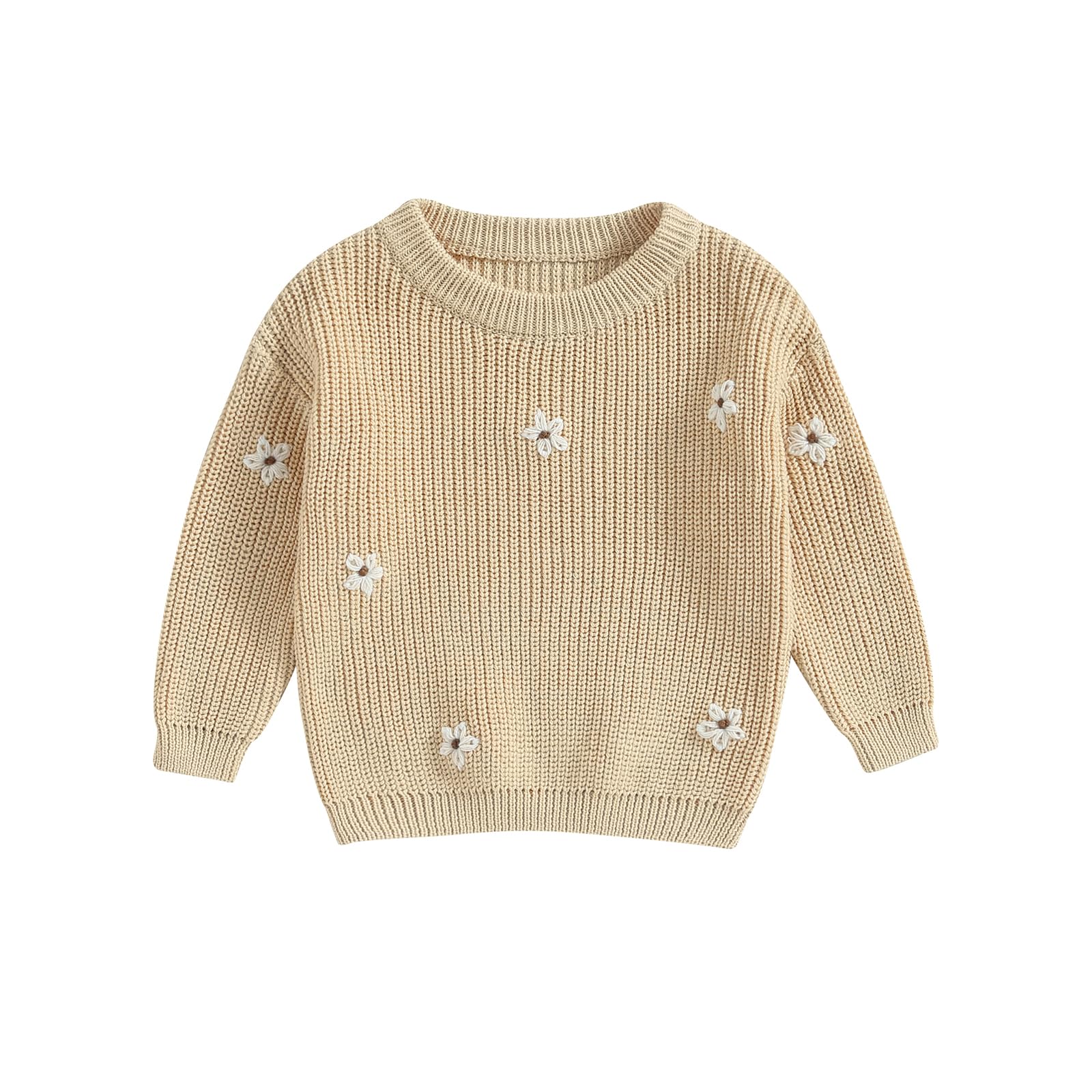 Chunky Knit Sweater for Toddlers - Cozy Fall Winter Baby Clothes for Boys & Girls