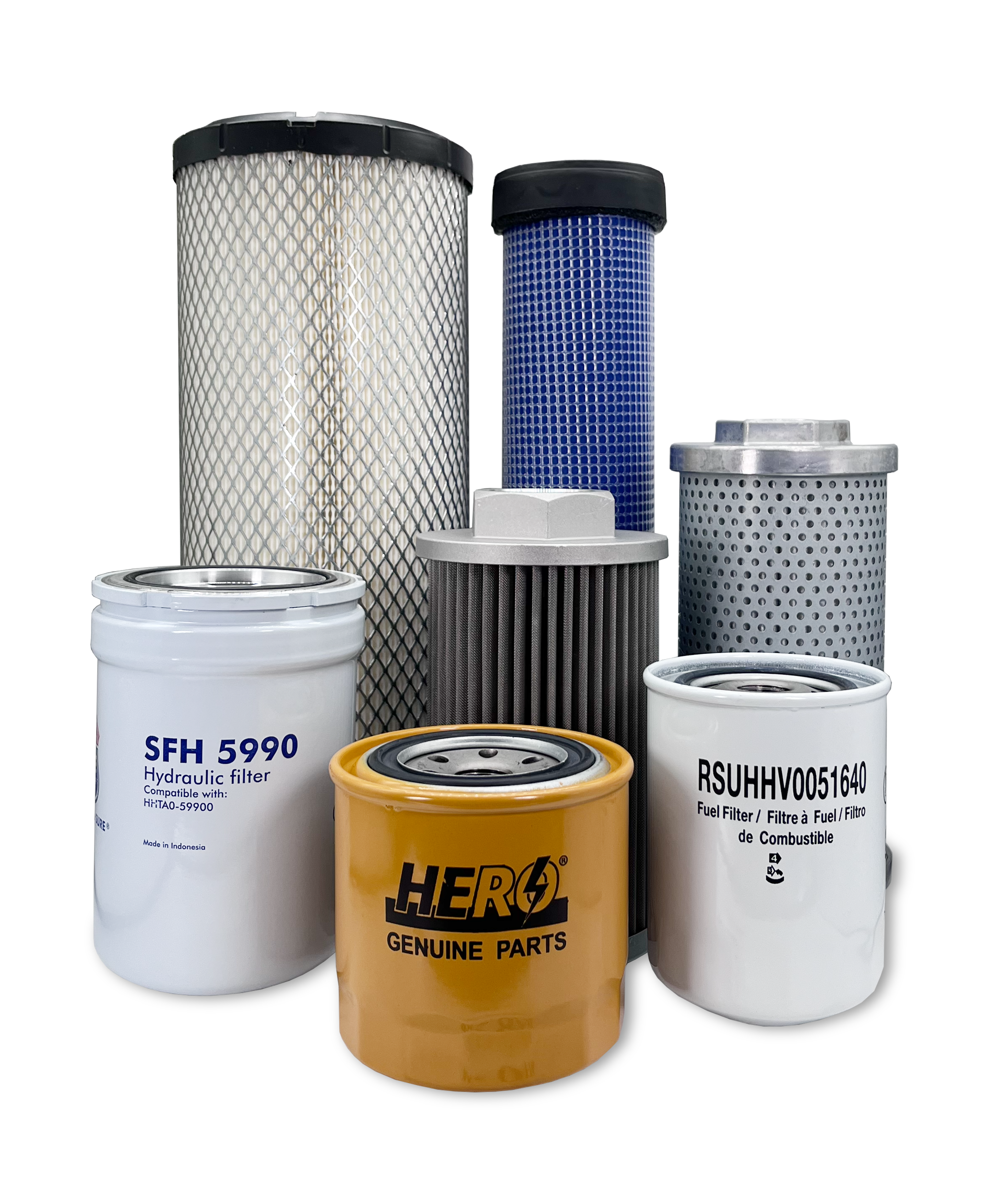 Kubota SVL75-2 Skid Steer Loader Maintenance Filter Kit - Air, Oil & Hydraulic Filters Replacement Set for Heavy-Duty Construction Equipment (Fits 2018-2023 Models) - Ideal for Construction Sites, Landscaping & Farm Maintenance