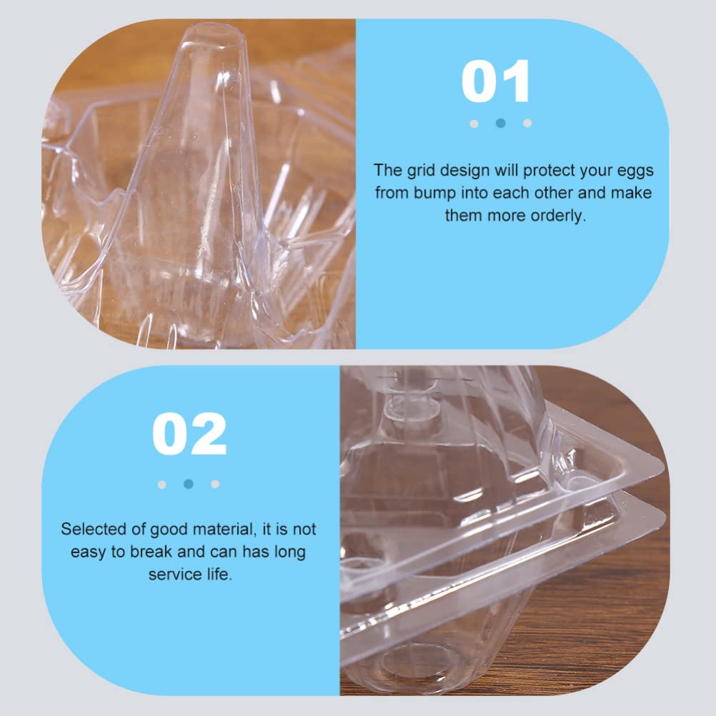 Angoily 20-Piece Clear Plastic Egg Carton – Bulk Small Egg Holder for Chicken Eggs, Refrigerator Storage Tray – Perfect for Groceries, Farmers, and Family Fridge Organization (Holds 15 Eggs)