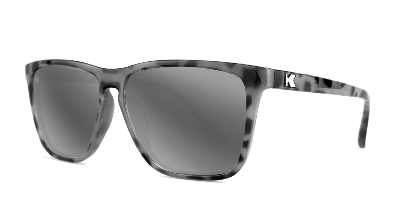 Fast Lanes Granite Tortoise Shell / Silver Smoke Sunglasses - Stylish UV Protection for Outdoor Sports & Beach Vacations