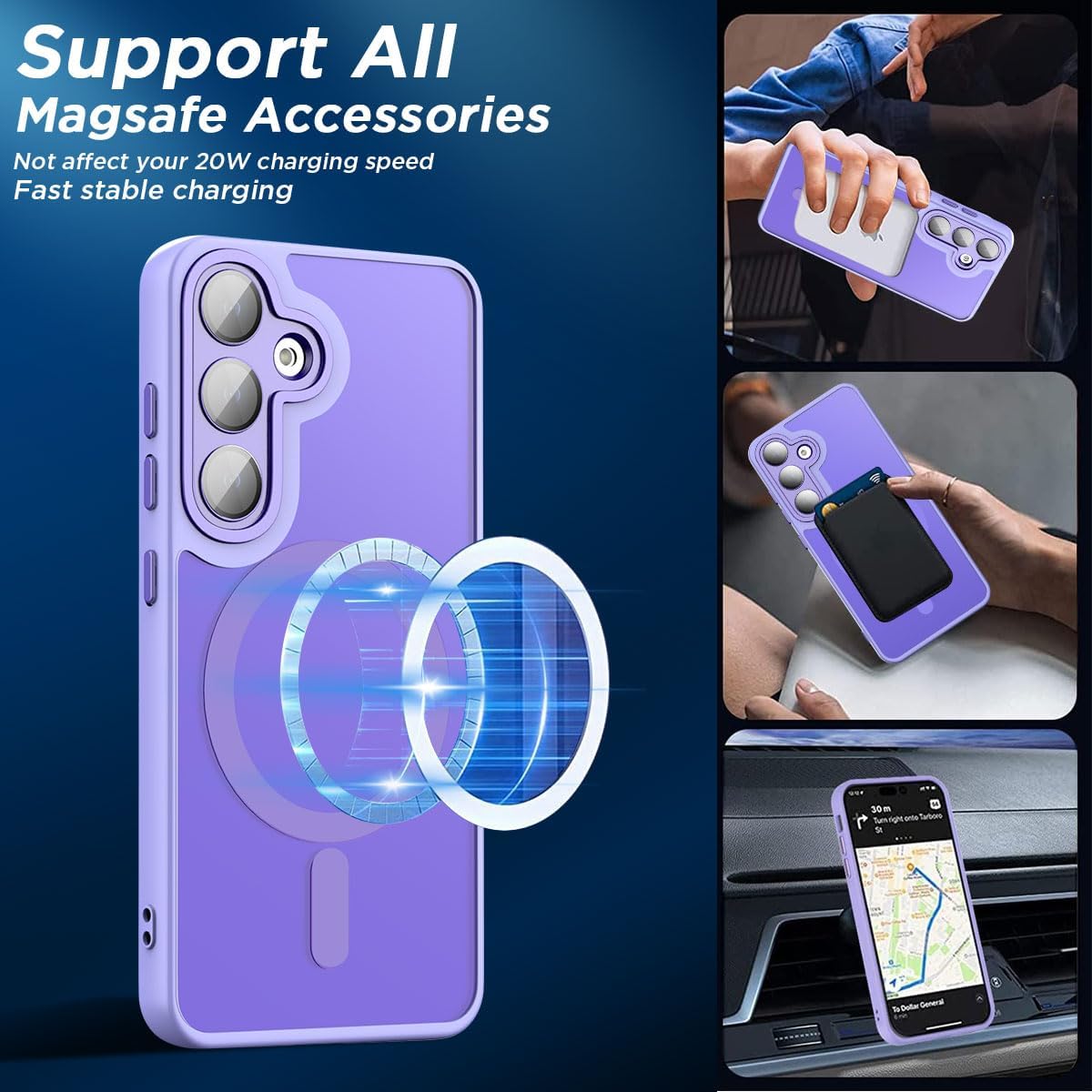 Samsung Galaxy S24/S25 Plus 3-Layer Crystal Clear Protective Case - Slim Fit, Shockproof & Scratch Resistant Cover for Everyday Use, Work & Travel