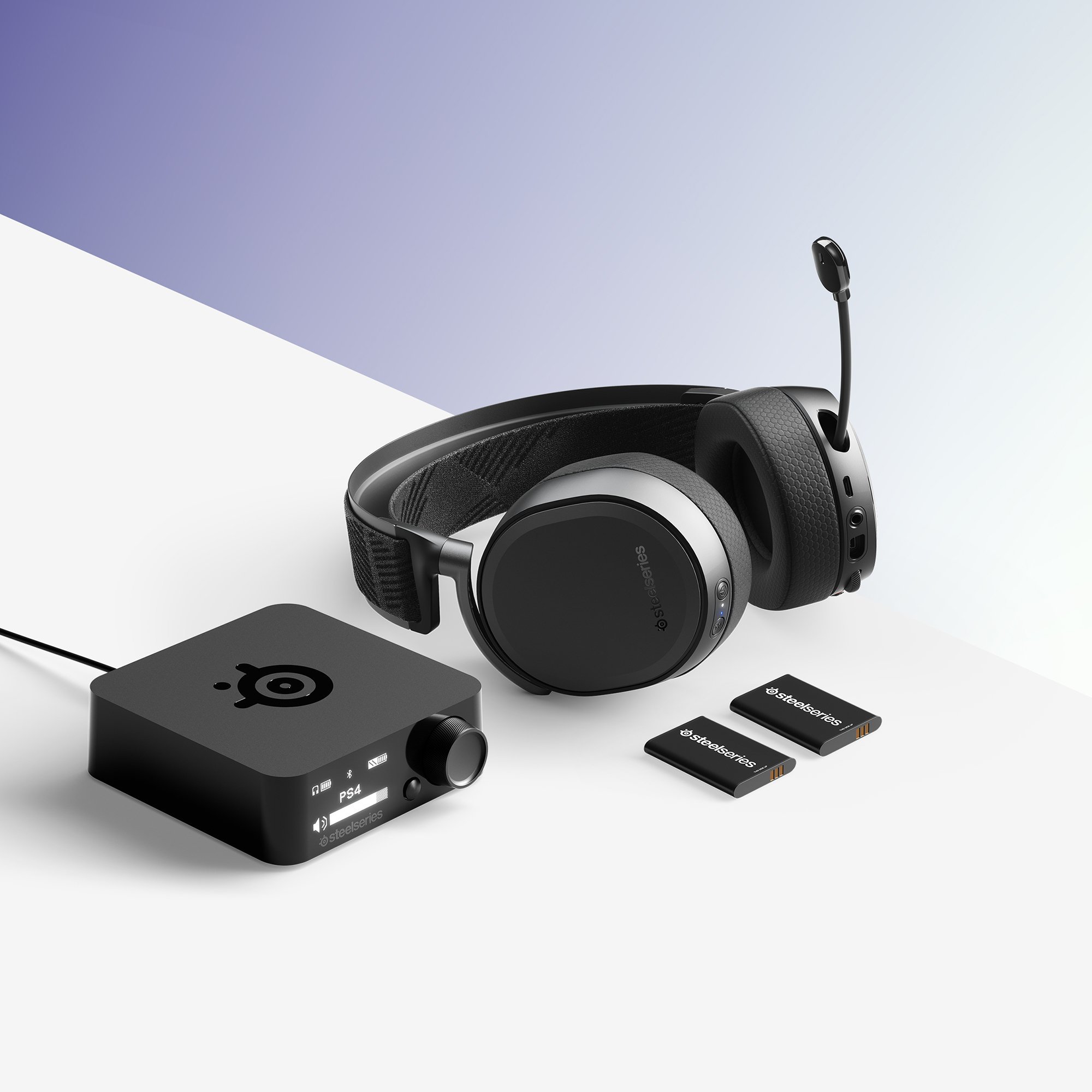 SteelSeries Arctis Pro Wireless Gaming Headset - High Fidelity Wireless & Bluetooth for PS4, PC, Xbox - Premium Audio for Gaming, Streaming & Music (Renewed) - Perfect for Competitive Gamers & Home Entertainment
