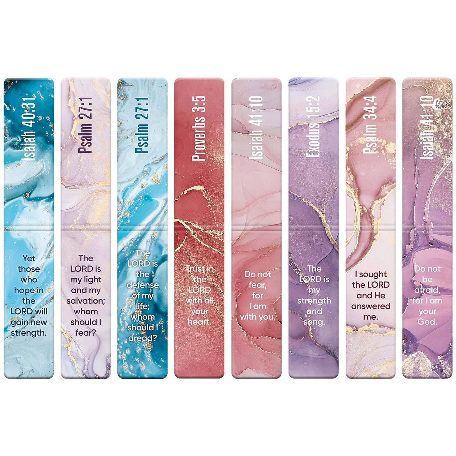 8 Pcs Magnetic Bible Verse Bookmarks with Envelope - Inspirational Christian Bookmarks for Women & Men - Perfect Christian Gift for Encouragement & Strength - Great for Bible Study, Church, Prayer Groups & Daily Devotion