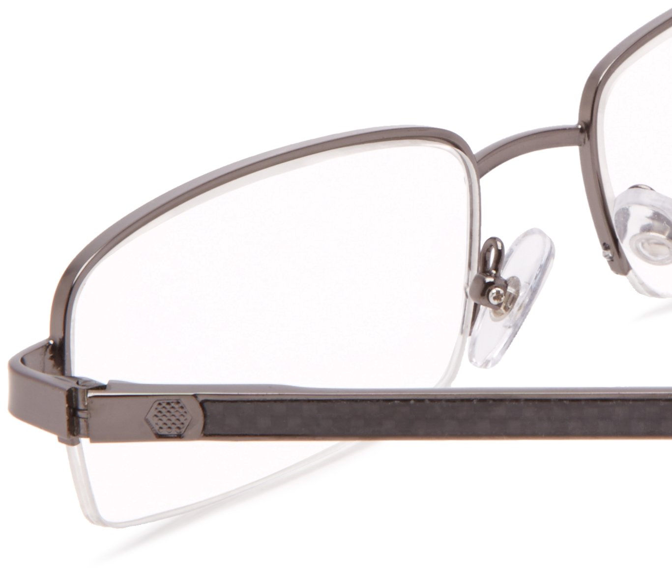 Foster Grant Men's Ashton Square Reading Glasses +1.00 to +4.00 Strength - Lightweight Metal Frame for Computer Work, Reading & Office Use