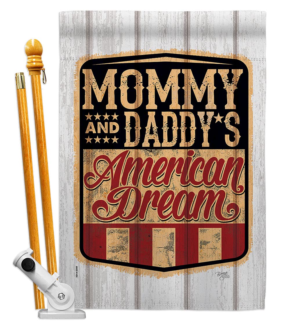 USA Patriotic Star & Stripes House Flag Set - Double-Sided Garden Decor for Independence Day