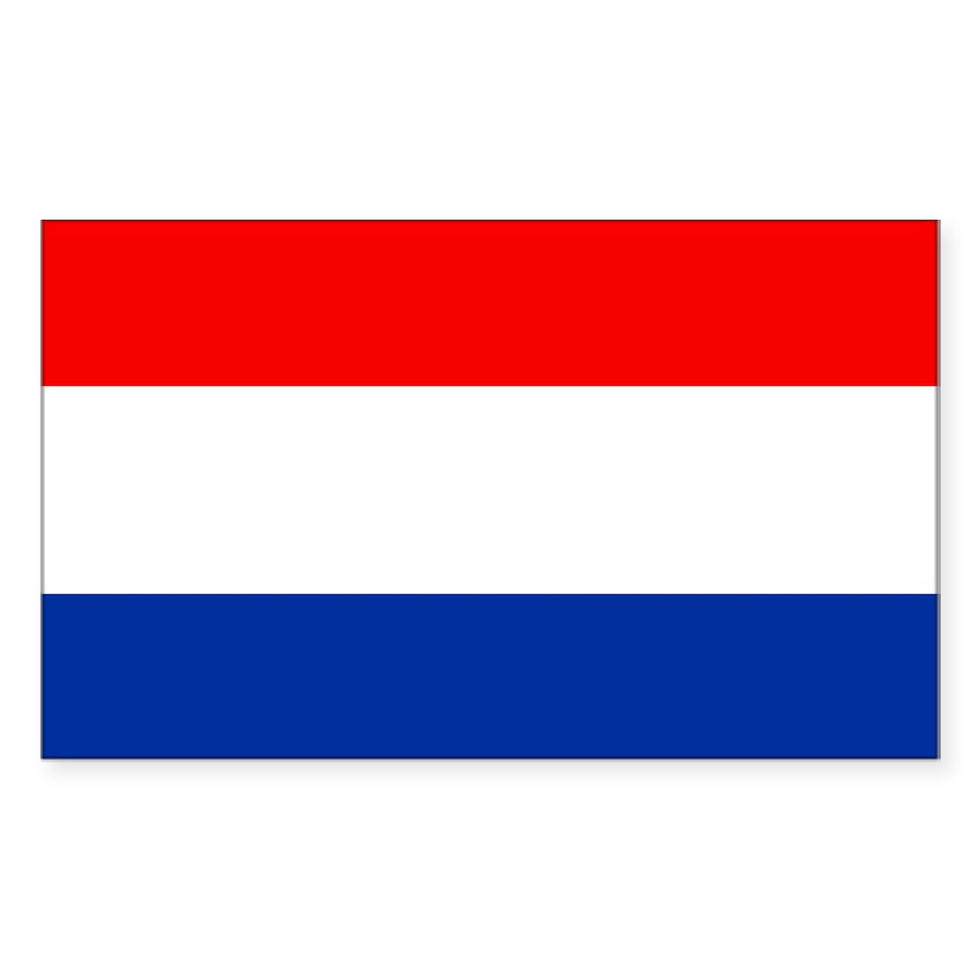 Dutch Netherlands Flag Rectangle Sticker - Durable Car Bumper Decal for Cars, Laptops & Water Bottles - Show Your Dutch Pride Anywhere