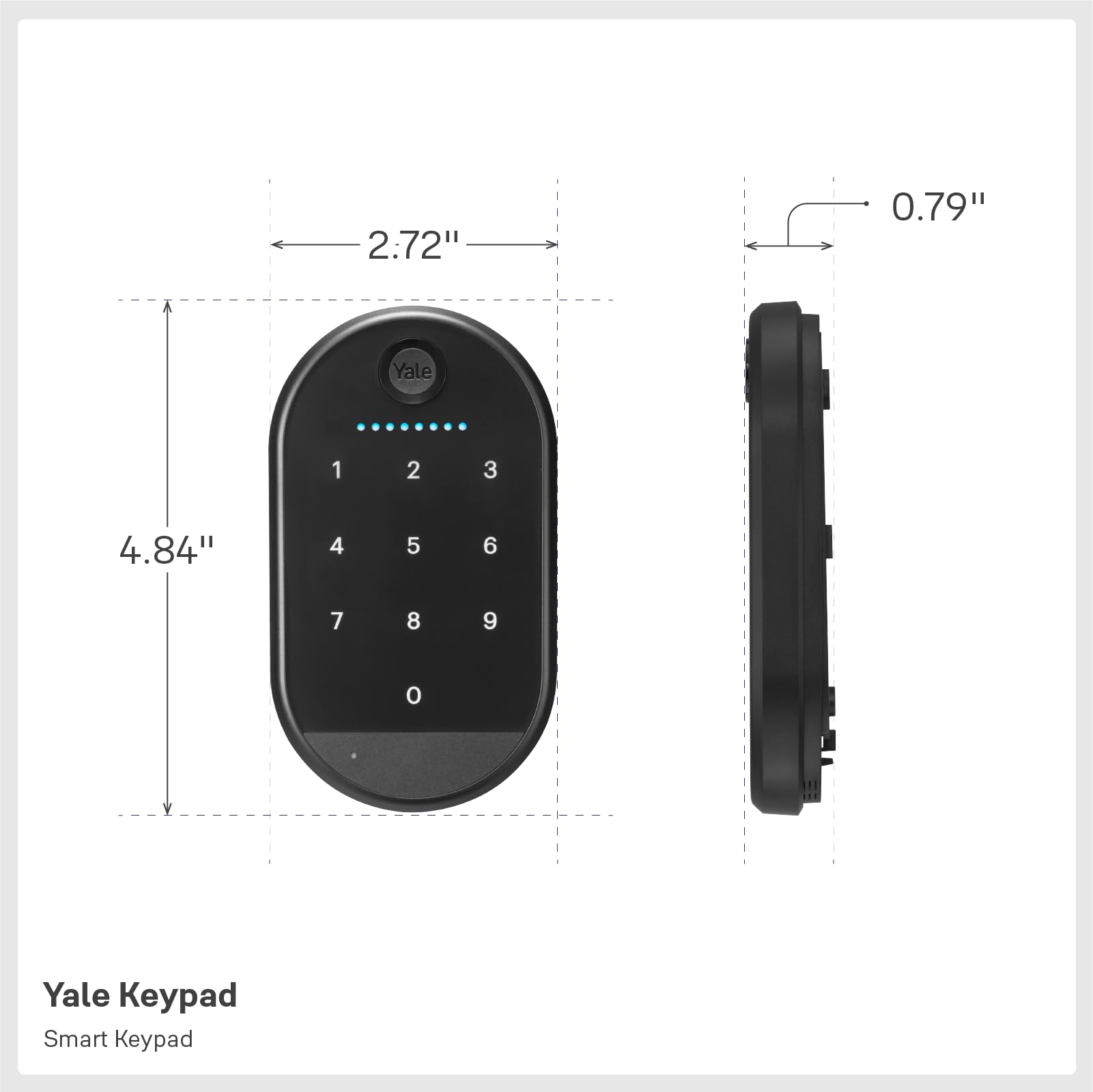 Yale Smart Bluetooth Keypad - Keyless Entry Keypad for Yale Approach & Wi-Fi Locks | Easy PIN Code Access & One-Touch Locking | Perfect for Home Security & Smart Door Locks
