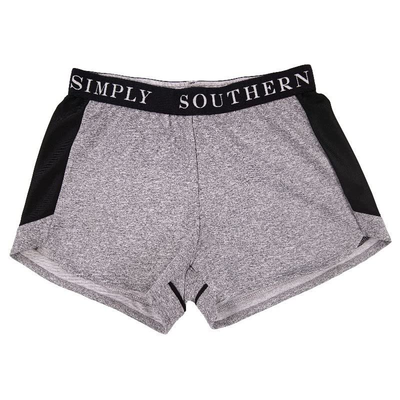 Simply Southern Cheer Shorts for Women - Comfortable Heather Gray Athletic Shorts - Perfect for Cheerleading, Gym Workouts & Casual Wear