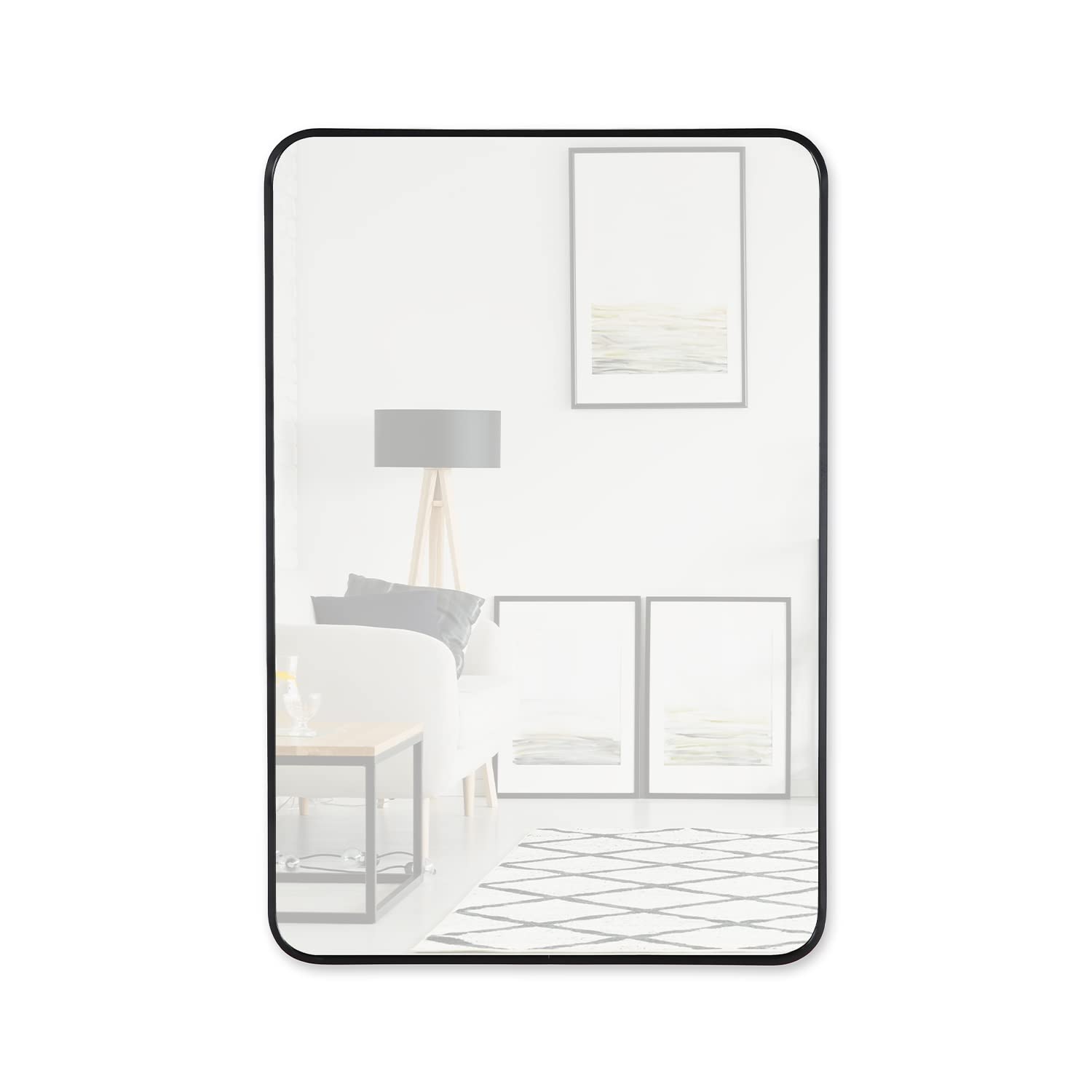 Mirrorize 24x36 Inch Rectangular Black Wall Mirror - Aluminum Framed Bathroom Vanity Mirror for Bedroom & Entryway - Perfect for Makeup, Home Decor & Wall Decor