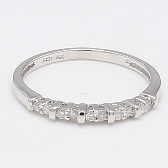 0.10 Carat Round Brilliant I1 Diamond Engagement Ring in 14K White Gold - Perfect for Proposals, Anniversaries & Wedding Bands