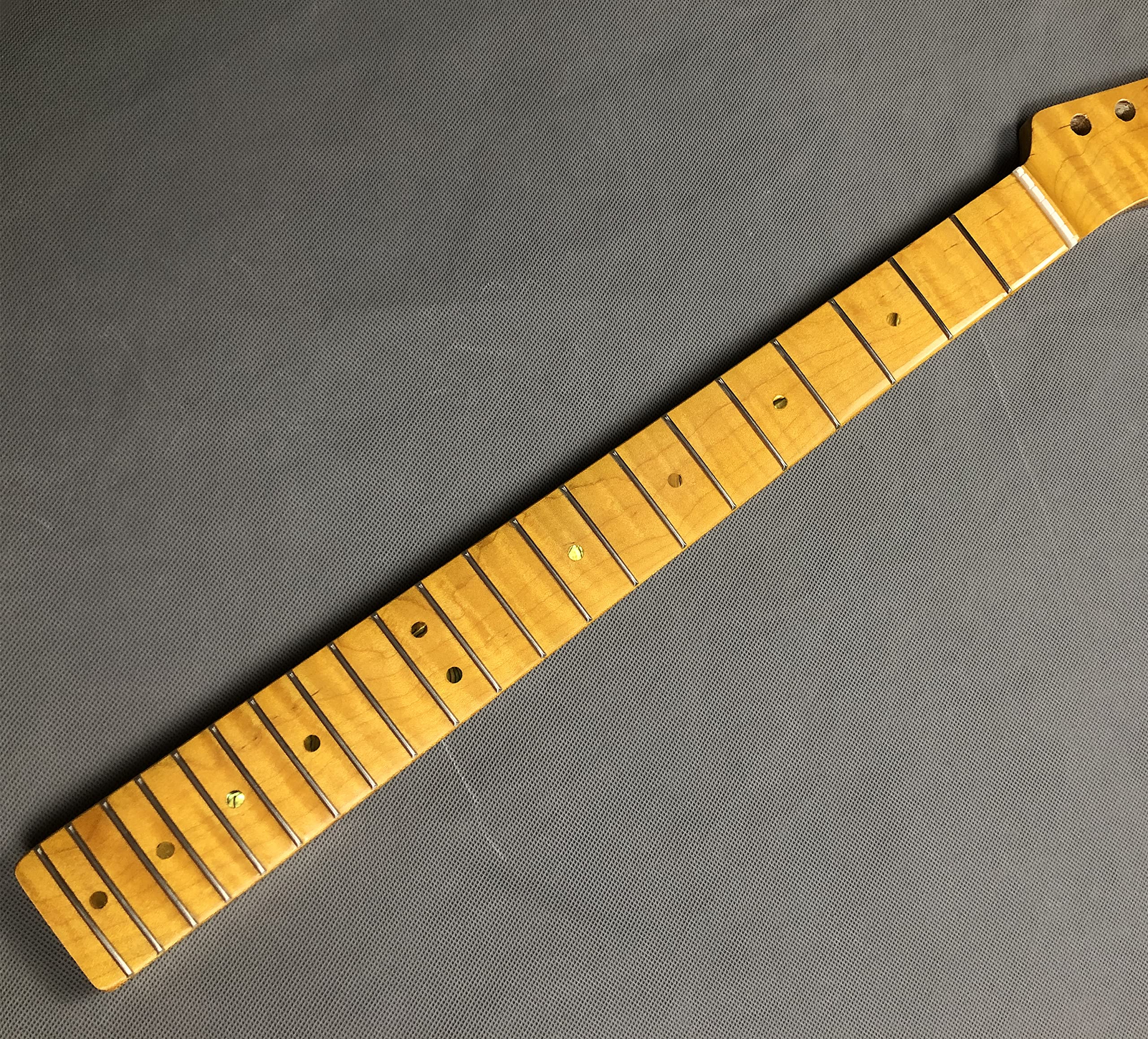 Premium Flame Maple Guitar Neck - 21 Frets, 25.5