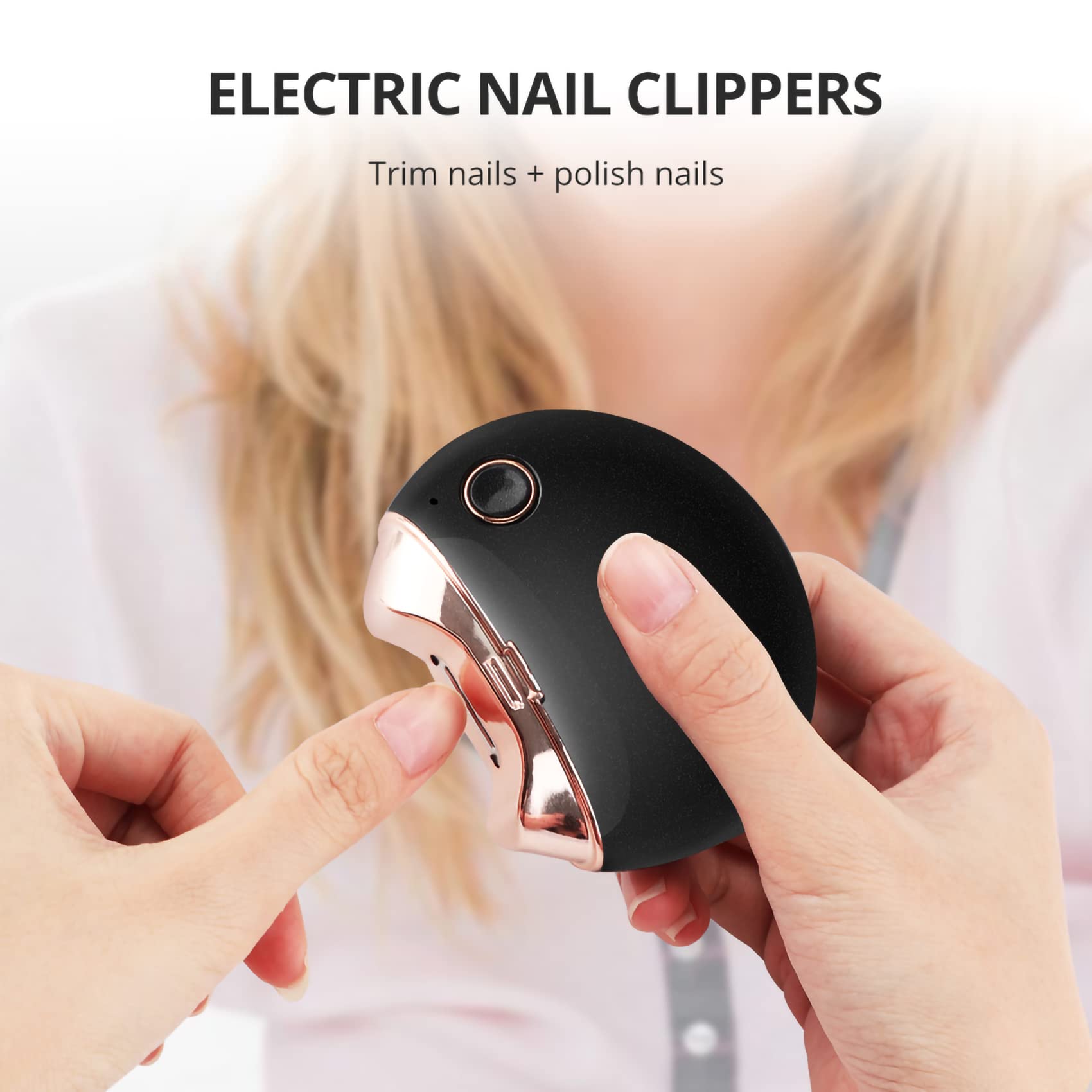 DINOWIN Cordless Electric Nail File Drill - Quiet & Safe Manicure Pedicure Kit with Nail Debris Container, Anti-Splash Design - Professional Nail Trimmer for Men & Women - Perfect for Home Nail Care & Salon Use