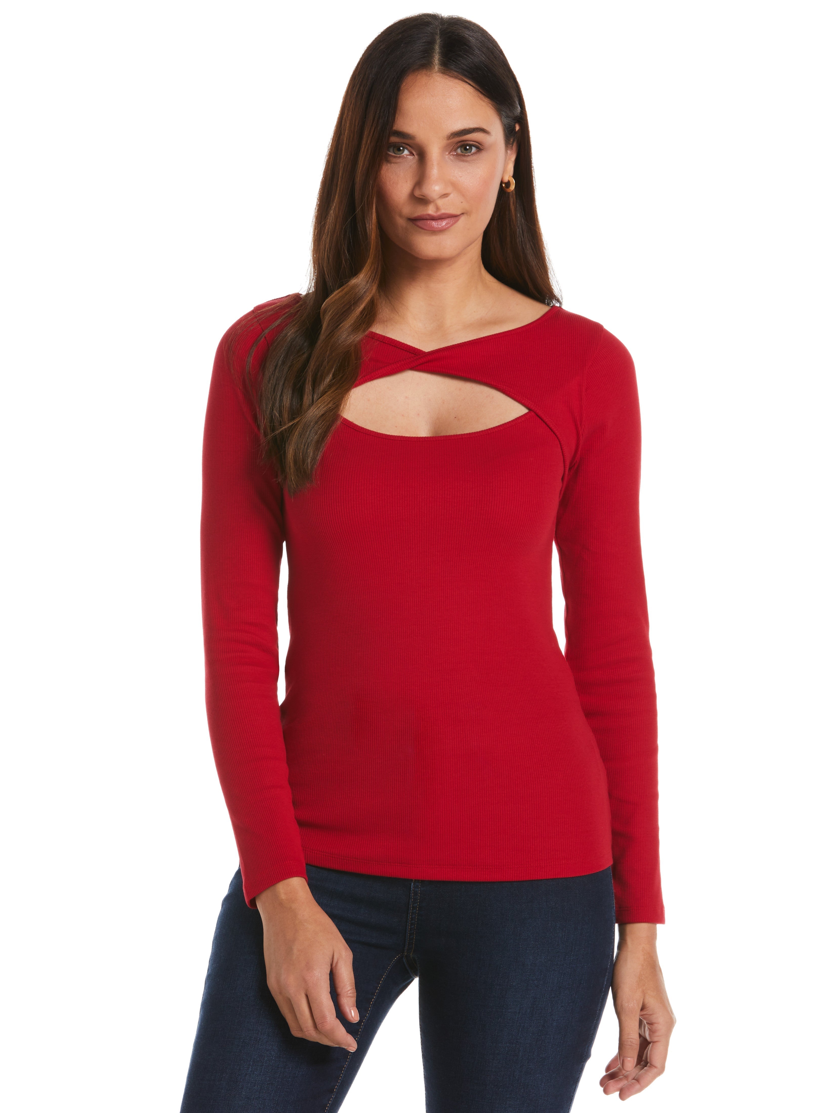 Stylish Rib Knit Cutout Tops for Women - Trendy Casual & Party Wear - Perfect for Date Nights, Outings, and Layering