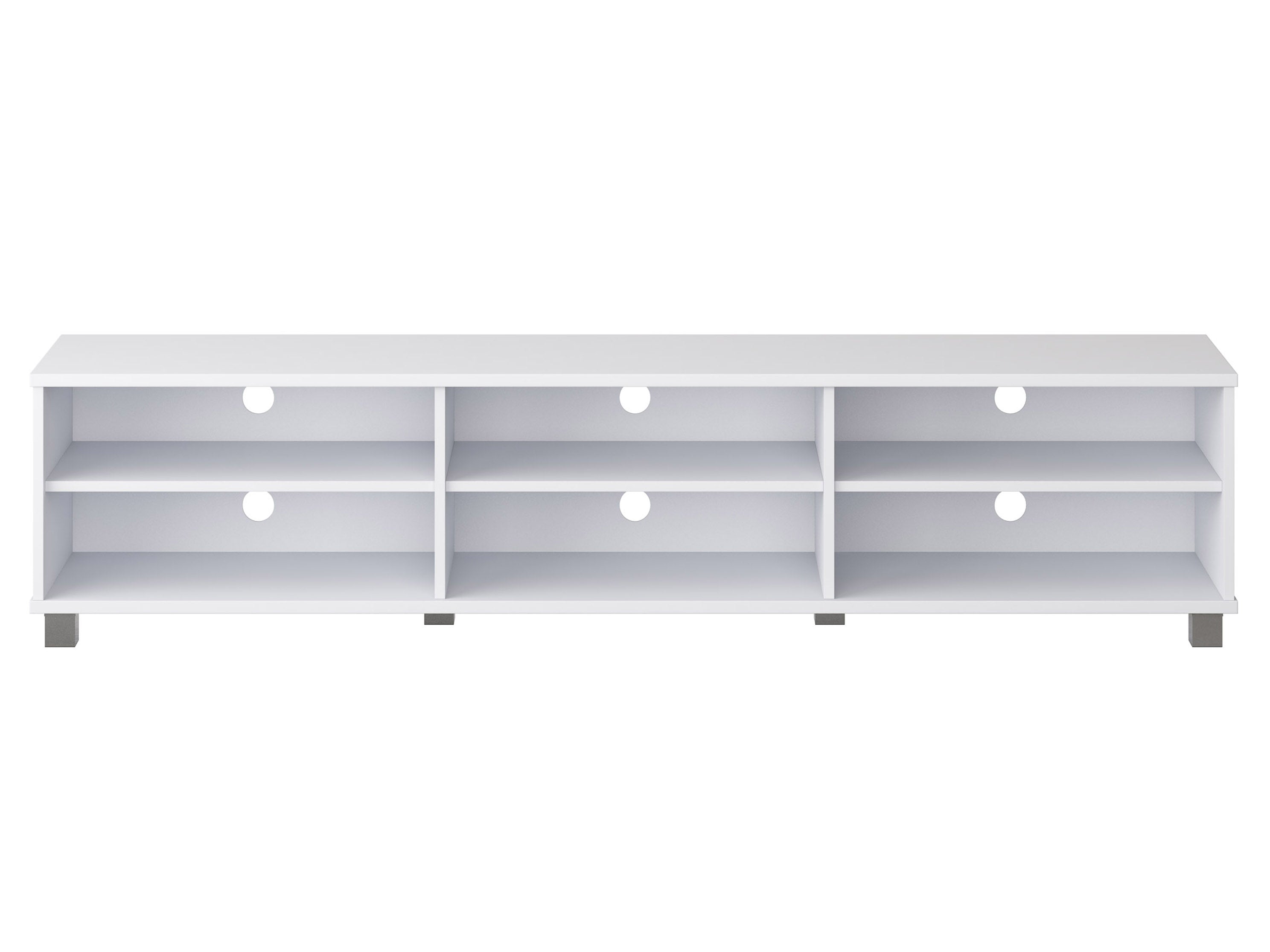 Modern White TV Stand for TVs up to 85 Inches - Stylish Entertainment Center for Living Room, Bedroom & Home Theater Setup
