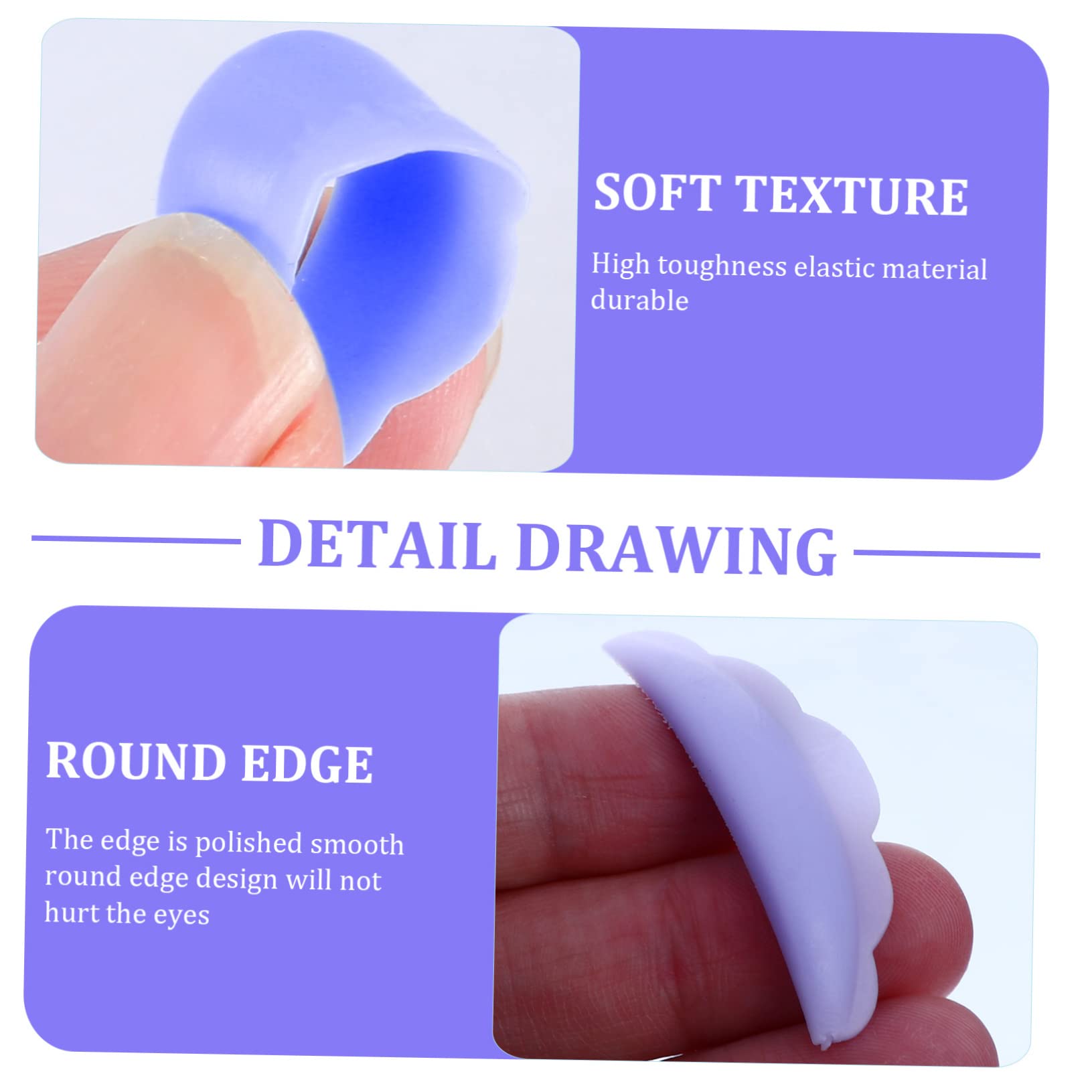 Minkissy 3 Sets Reusable Eyelash Perm Pads - Silicone Lash Grafting Gasket & Perming Curler - 20 Pairs x 3 Pack - Perfect for Salon, Home Lash Extensions & DIY Eyelash Perming