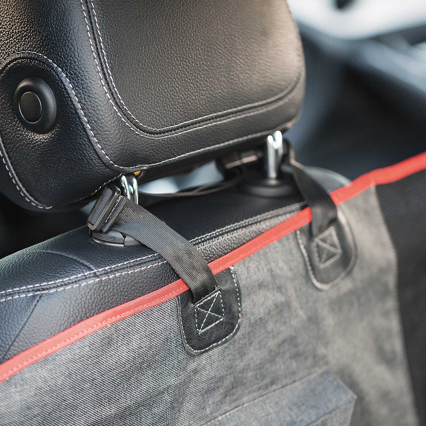 Durable KONG 2-in-1 Bench Seat Cover & Pet Hammock for Cars - Waterproof Dog Car Seat Protector with Chew-Resistant Material - Perfect for Travel, Road Trips & Vet Visits