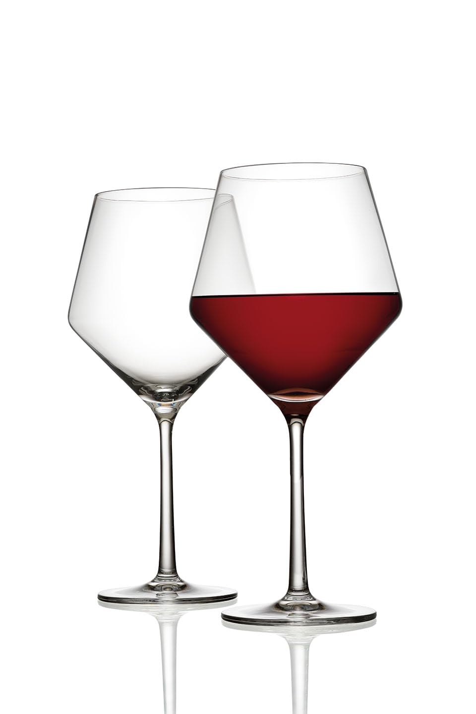 Premium Schott Zwiesel Pure Crystal Red Wine Glasses Set of 2 - 23oz Large Burgundy Wine Glasses for Cabernet & Merlot - Elegant Stemware for Dinner Parties & Romantic Evenings