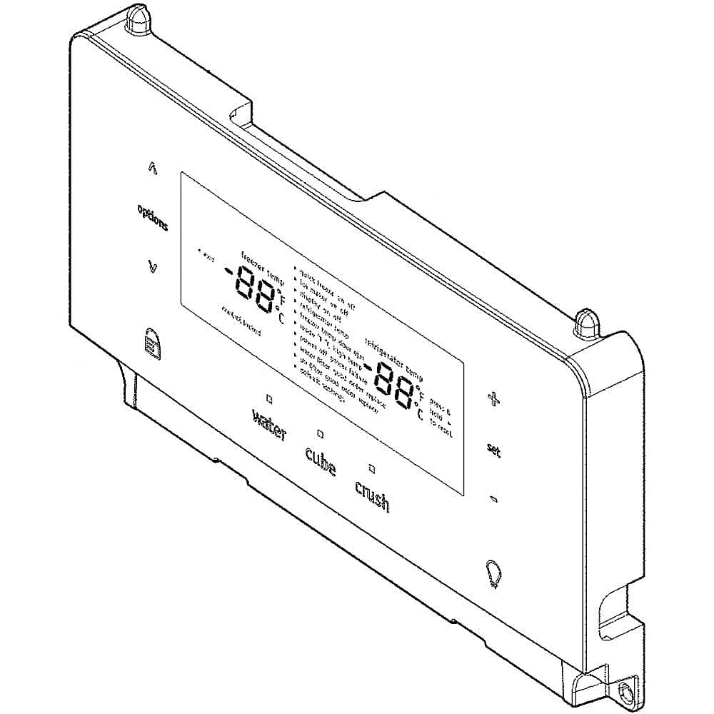 Genuine OEM Refrigerator Dispenser User Interface Control Panel - Compatible with Multiple Models - Perfect for Kitchen Appliance Repairs & Upgrades