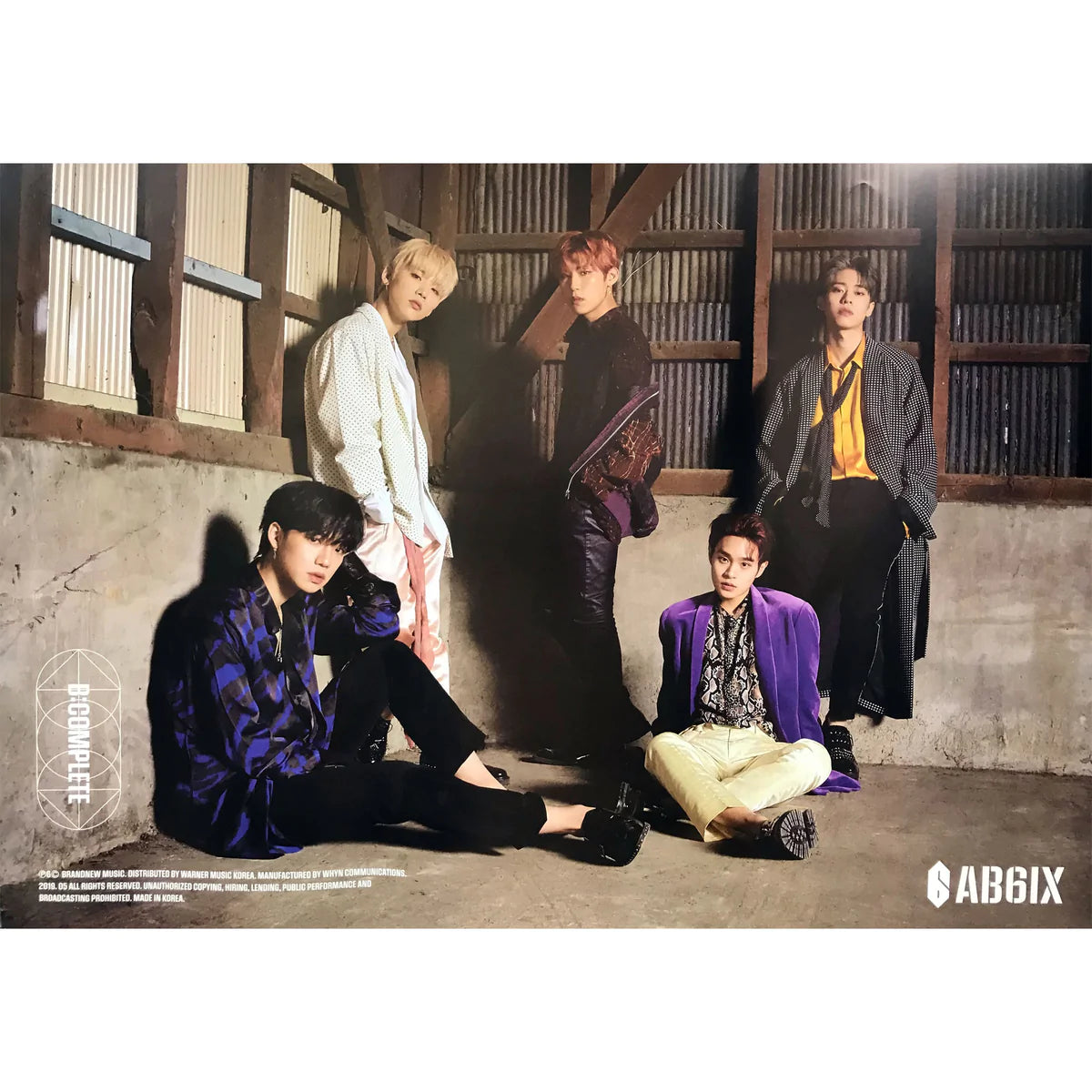 AB6IX 1st EP Album 'B: COMPLETE' Official Poster - Kpop Merchandise for Fans, Room Decor & Gift Idea for Kpop Lovers
