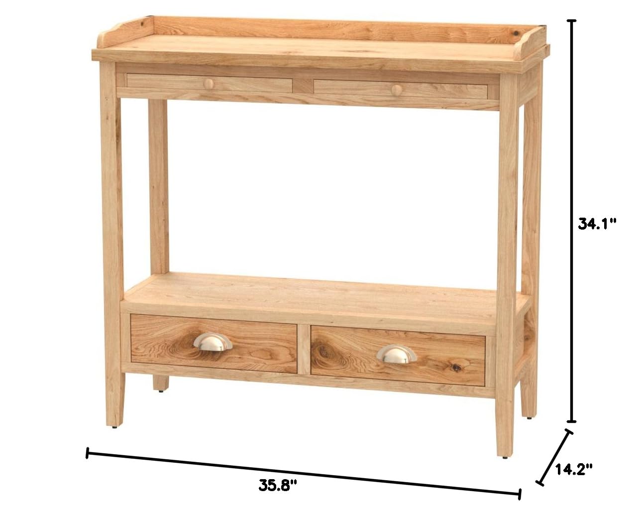Safavieh American Homes Collection Peter Oak Console Table - Rustic Farmhouse Entryway Table for Hallway, Living Room & Foyer Decor