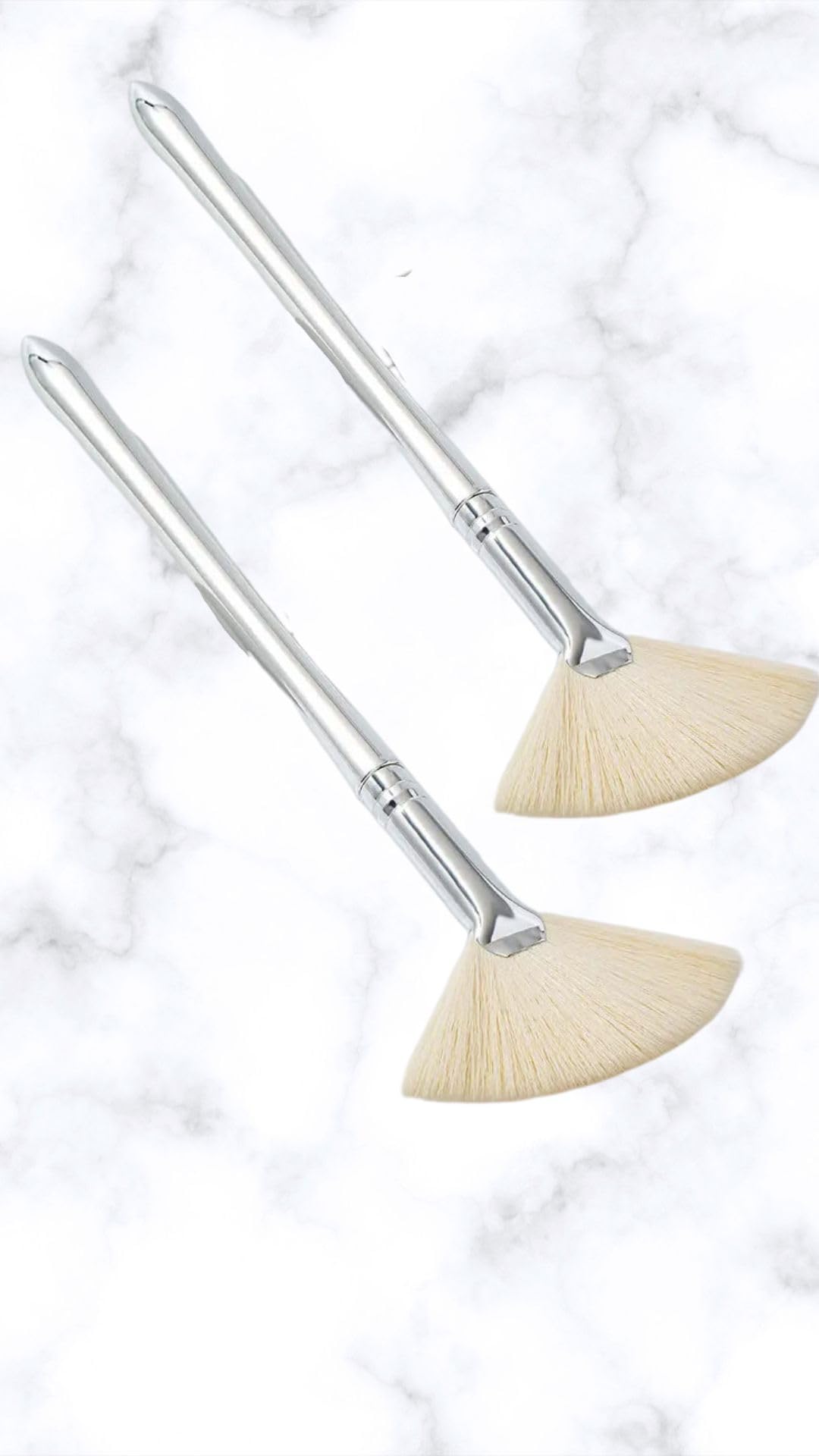 2 Pack Professional Fan Brush for Skincare & Makeup - Glycolic Acid Peel Applicator, Face Mask Brush for Chemical Peels & Beauty Treatments - Perfect for At-Home Spa & Salon Use