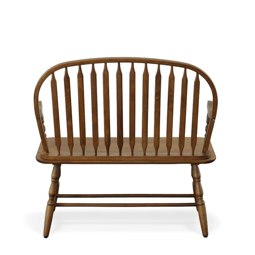 American Oak Windsor Living Room Bench - Stylish & Durable Seating for Living Rooms, Entryways & Bedrooms