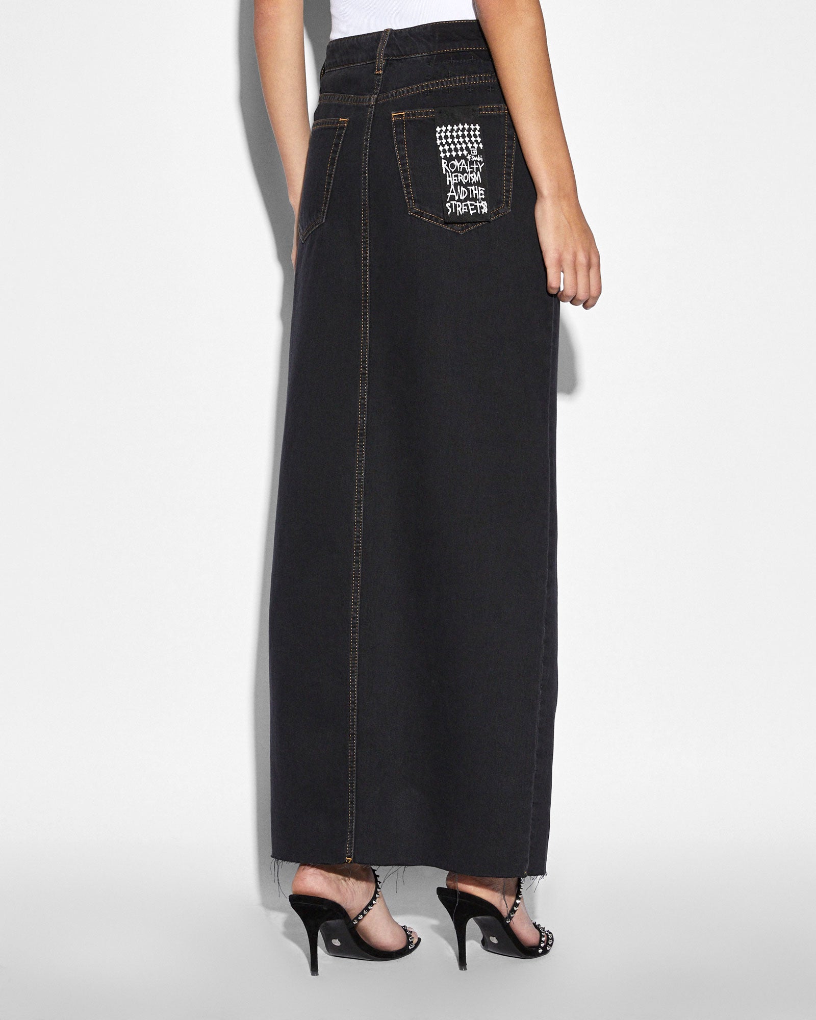 KARA MAXI SKIRT PITCH - Women's Flowy Long Skirt for Casual & Dressy Occasions - Perfect for Beach, Vacation & Summer Outfits