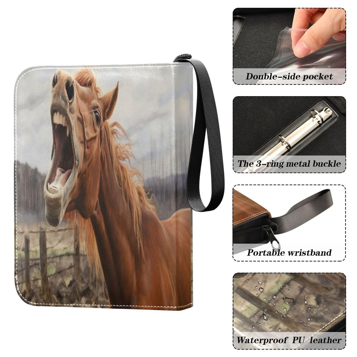 Nander 400-Pocket Trading Card Binder with Protective Sleeves - Baseball, Football & Sports Card Organizer | Durable Collectible Card Album for Game Cards, Trading Cards & Memorabilia Storage | Perfect for Collectors, Tournaments & Display