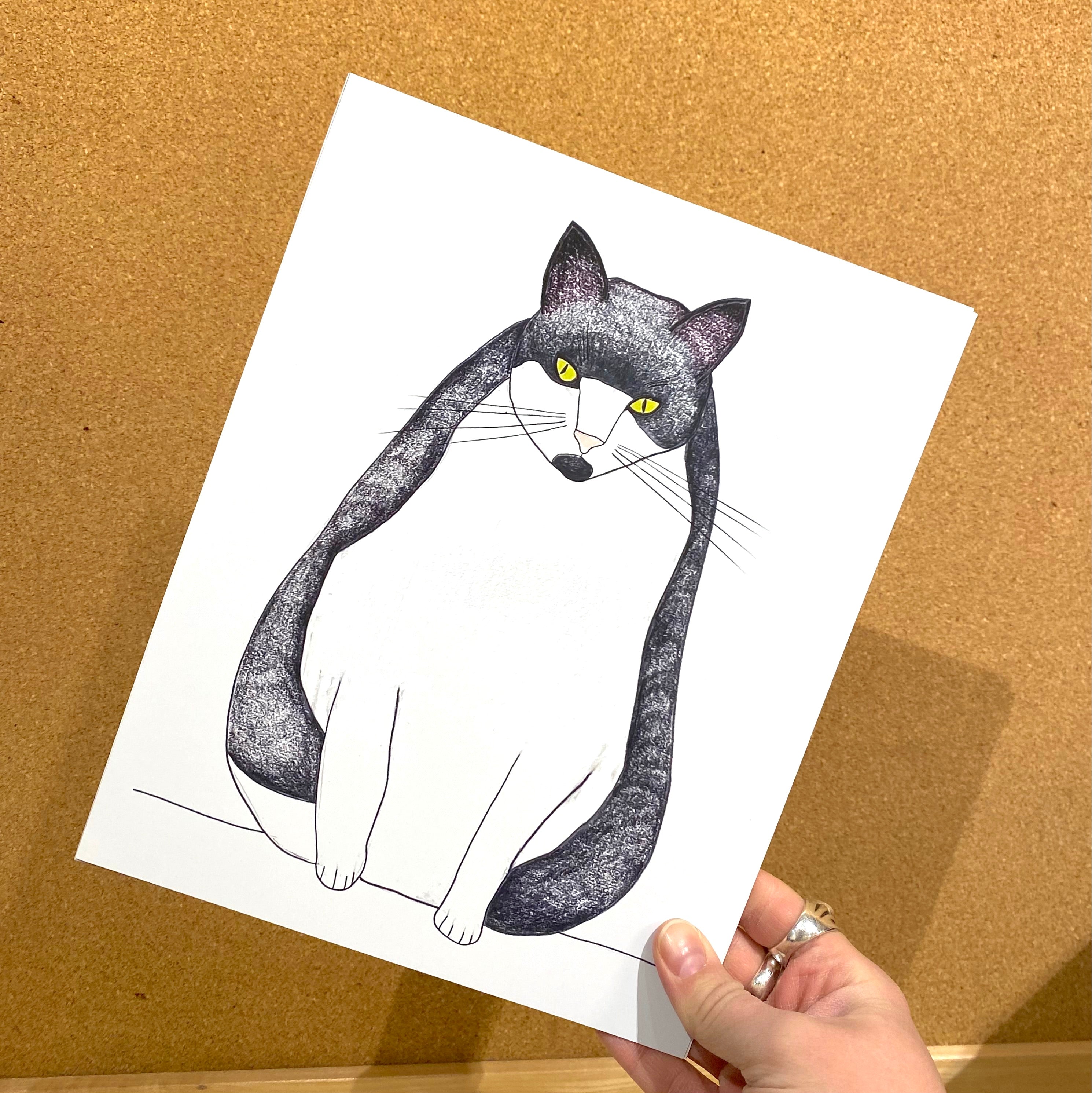 Adam Jones Cat 8x10 Art Print - Premium Wall Decor for Living Room, Bedroom & Office | Unique Gift for Cat Lovers & Music Fans
