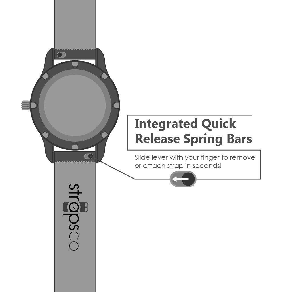 Premium Hand-Stitched Suede Leather Quick Release Watch Band Strap - Black - 19mm - Long Length - Compatible with Apple Watch, Samsung Galaxy & Smartwatches - Perfect for Business, Casual & Outdoor Activities