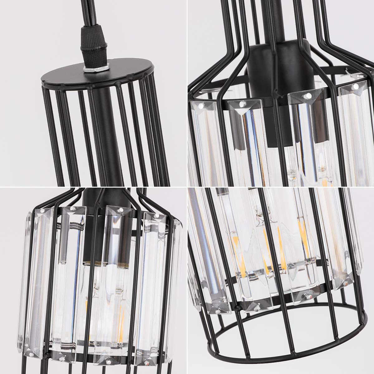 YLONG-ZS Plug-in Hanging Pendant Lamp with 16FT Cord & On/Off Dimmer Switch - Modern Swag Light Fixture for Dining Room, Bedroom, Living Room - Perfect for Ambient Lighting and Home Decor