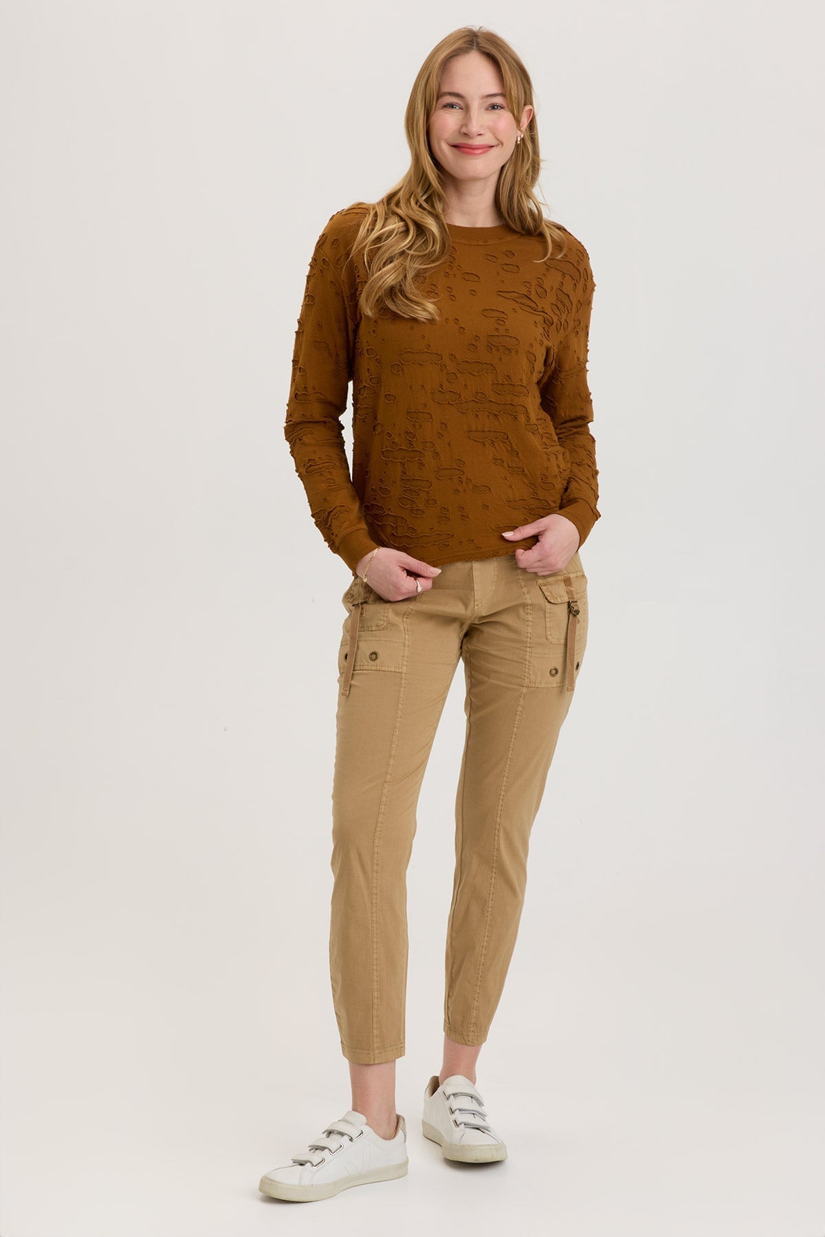 Pugh Women's Long Sleeve T-Shirt - Soft Cotton Casual Top for Everyday Wear | Perfect for Work, Outings & Layering
