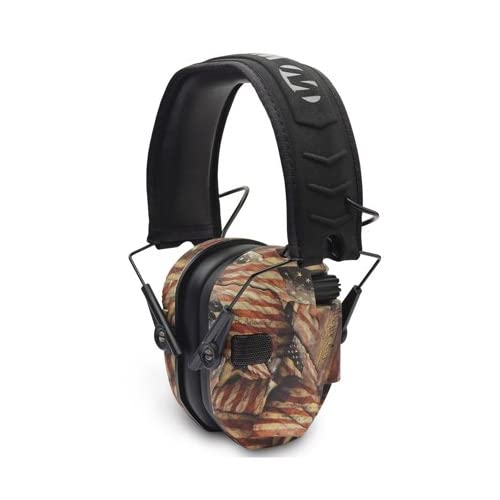 Walker's Razor Slim Electronic Shooting Earmuffs - Noise Cancelling Hearing Protection with Walkie Talkie & Safety Glasses Bundle - Perfect for Hunting, Shooting Range & Outdoor Activities