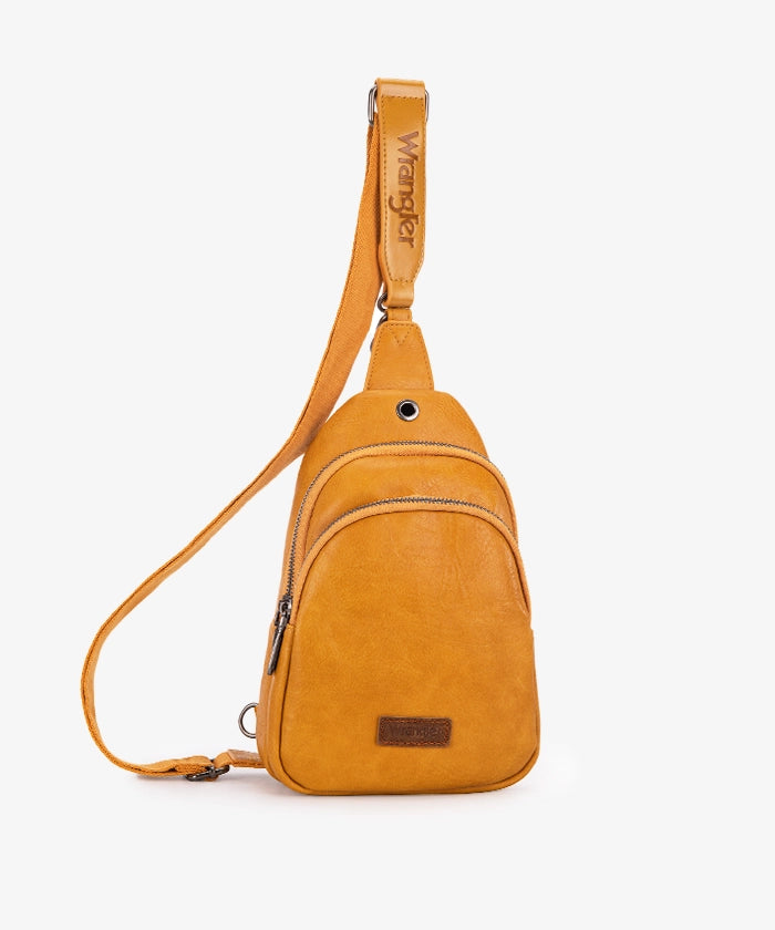 Wrangler Dual Zippered Sling Bag - Lightweight Crossbody Shoulder Bag for Men & Women - Perfect for Travel, Hiking, Gym & Everyday Use