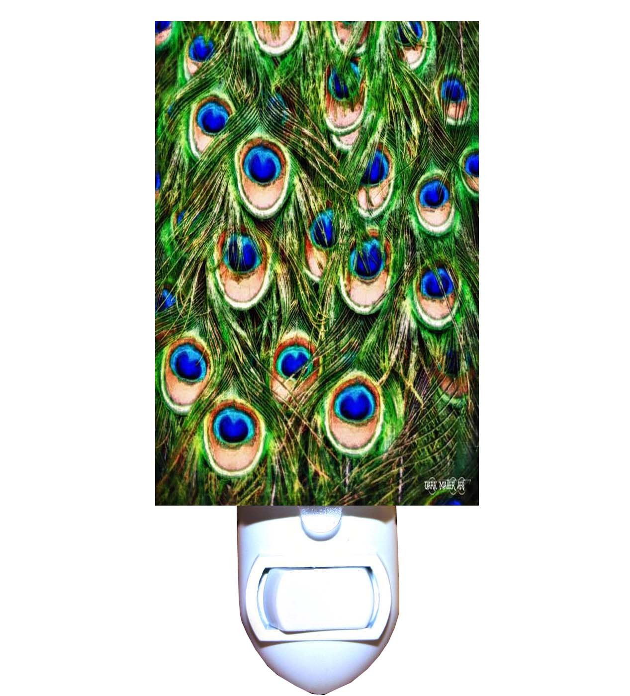 Peacock Feather Decorative Night Light - Elegant LED Bedside Lamp for Nursery, Bedroom, or Living Room - Perfect for Relaxation and Ambiance