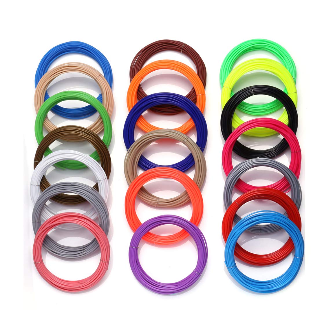 3D Printer Pen Filament - 1.75mm PLA Filament 20 Assorted Colors (294in per Color, 7880in Total) for 3D Drawing, DIY Crafts & Educational Projects
