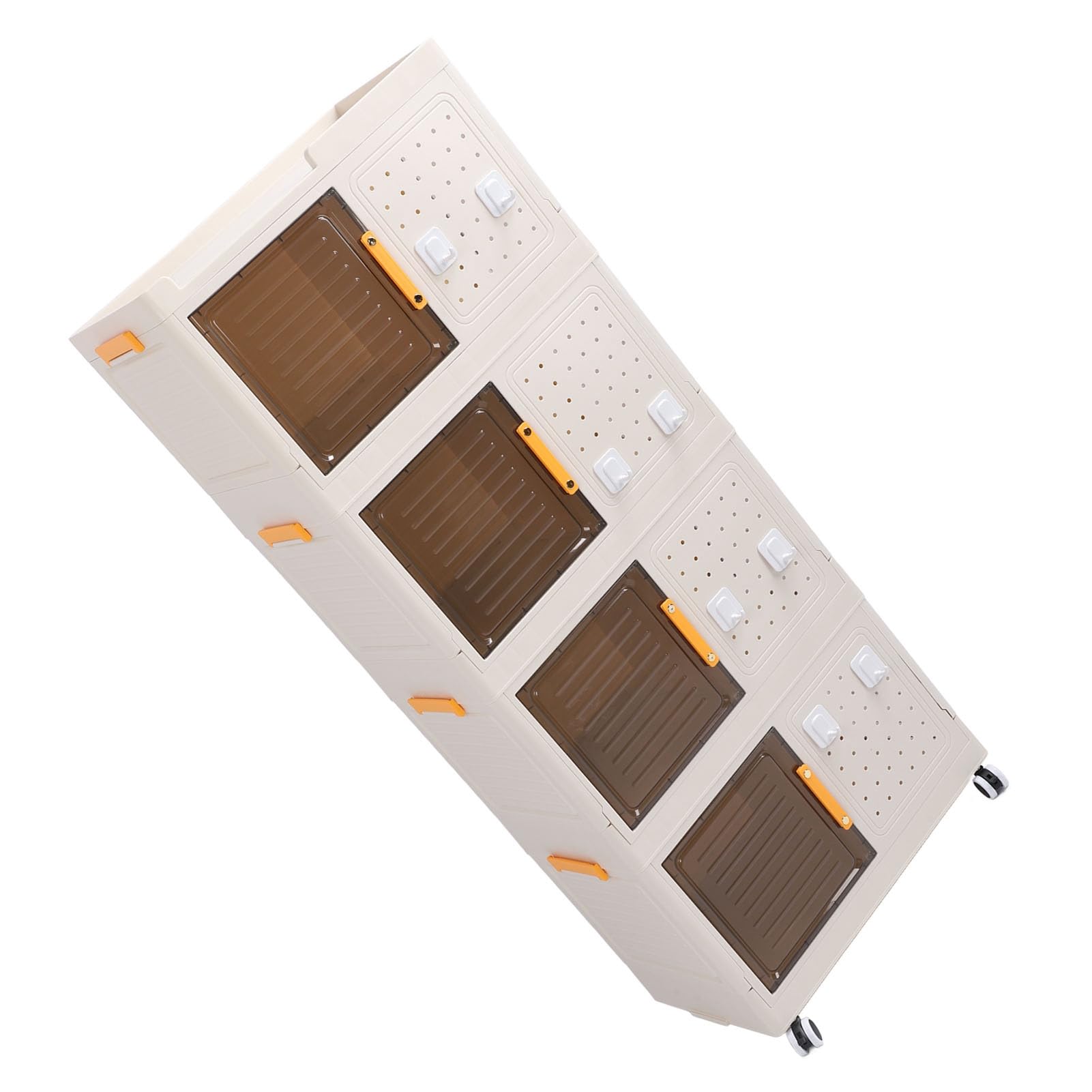4-Tier Stackable PP Closet Organizer - Thickened & Portable Storage Bins for Snacks, Books & Home Organization | Perfect for Bedroom, Living Room & Office Use