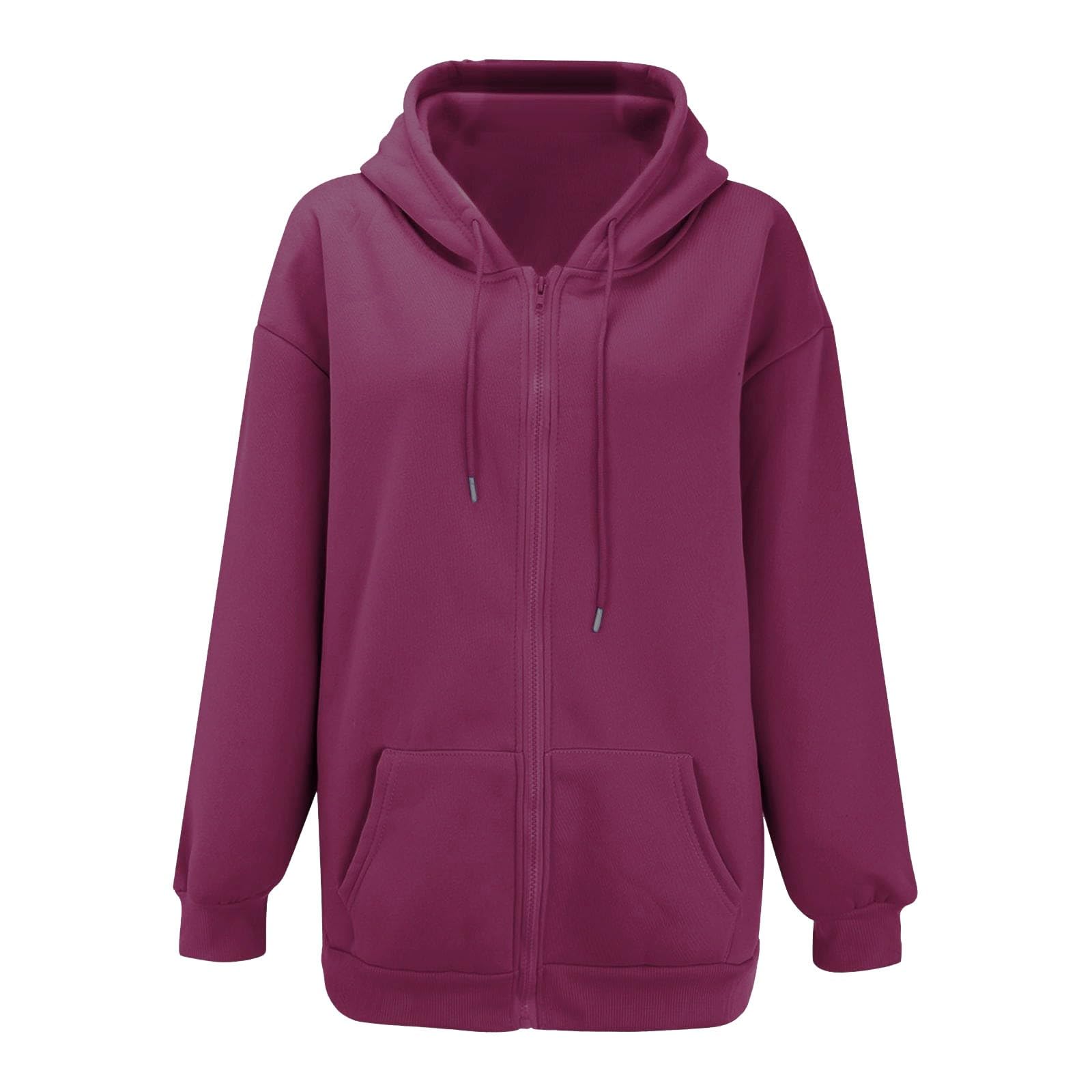 Ogiraw Women's Zip Up Hoodies - Long Sleeve Oversized Fleece Jacket with Pockets | Y2K Fashion | 2024 Fall Outfits | Cozy Loungewear, Casual Streetwear & Winter Layering Essential