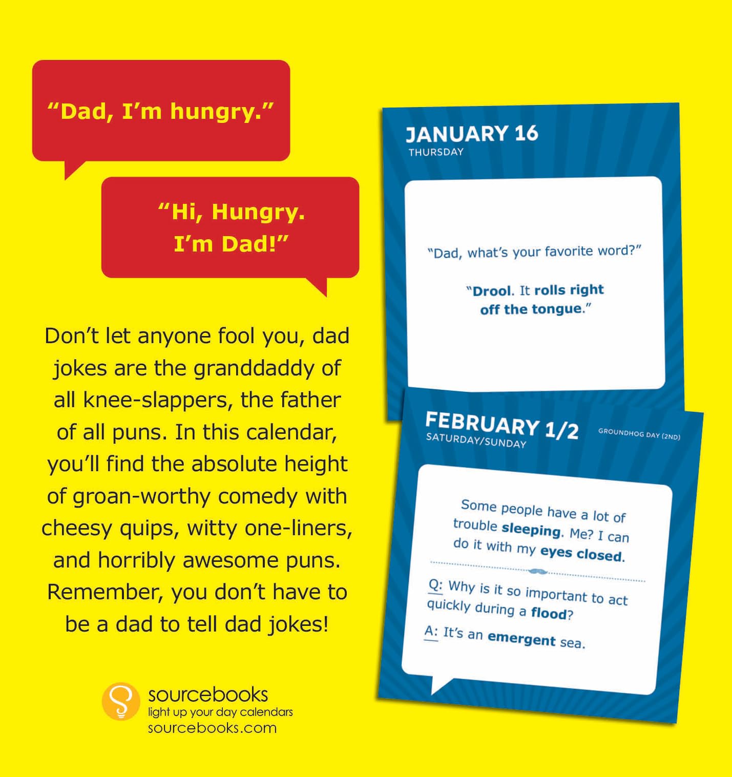 2025 Dad Jokes Boxed Calendar - 365 Days of Punbelievable Jokes | Daily Humor Desk Calendar for Men & Women | Perfect Office Gift, Funny Home Decor & White Elephant Present