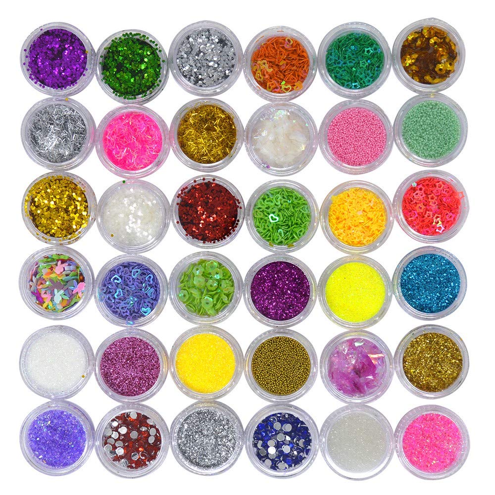 Adbeni 3D Nail Art Decoration Kit - 36-Piece Set with Rhinestones, Pearls, Metal Studs & Floral Accents for Professional Salon & DIY Manicures | Perfect for Nail Artists, Bridal Parties & Special Occasions