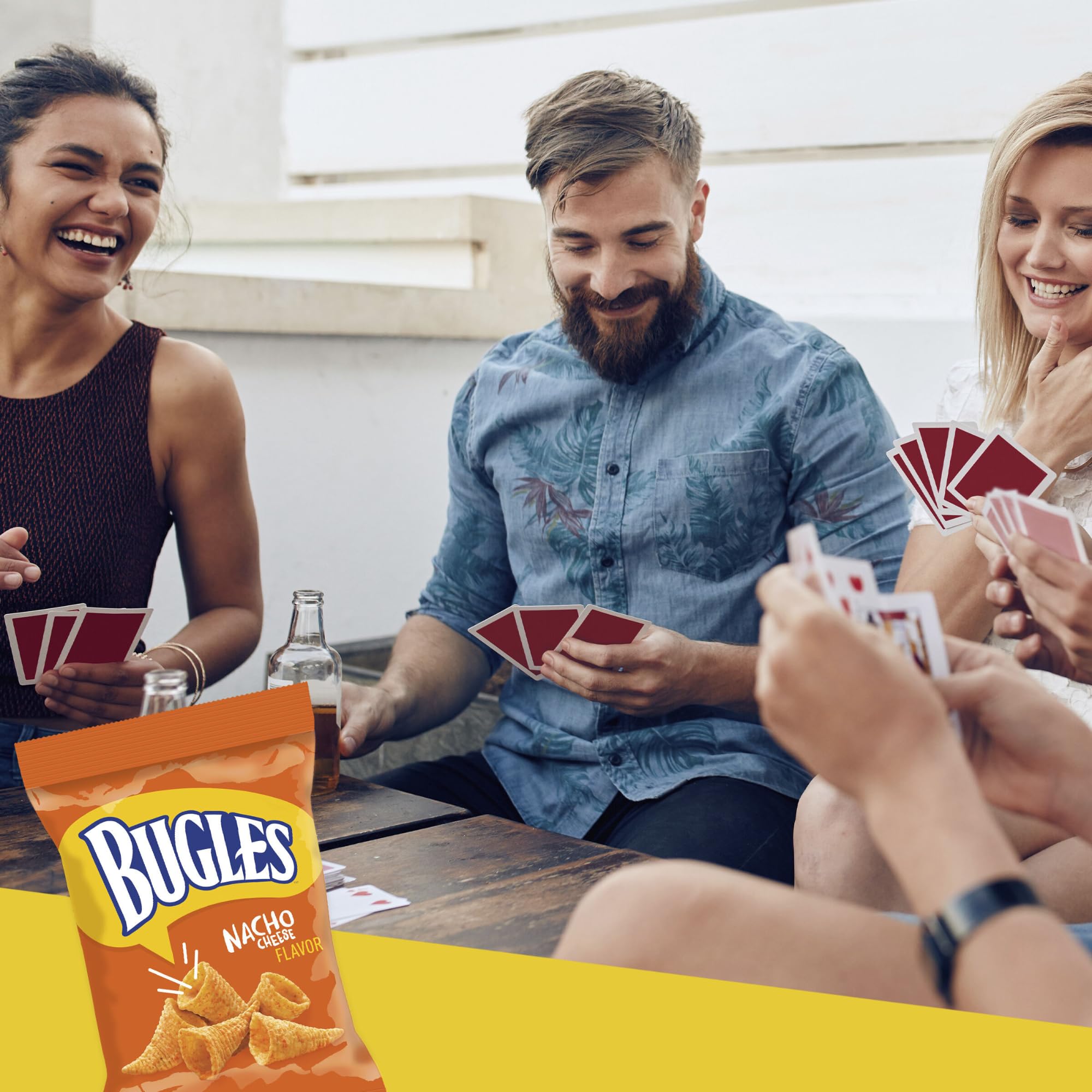 Bugles Original & Nacho Cheese Corn Snacks - 2 Flavor Variety Pack (7.5 oz Bags) with Free Bag Clip - Crunchy Party Snacks for Movie Nights, Road Trips & Office Breaks